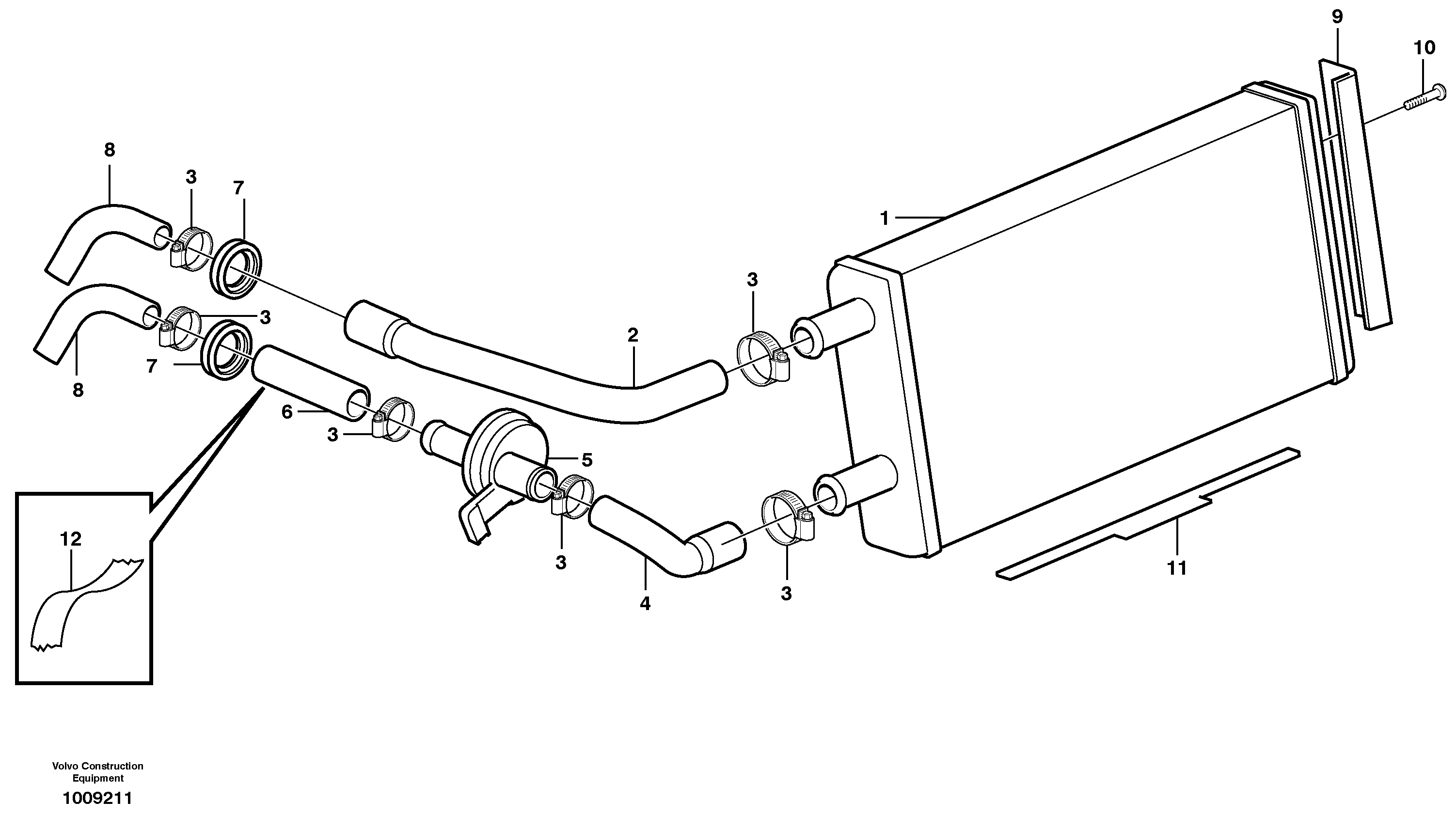 Heating unit — volvo parts diagram