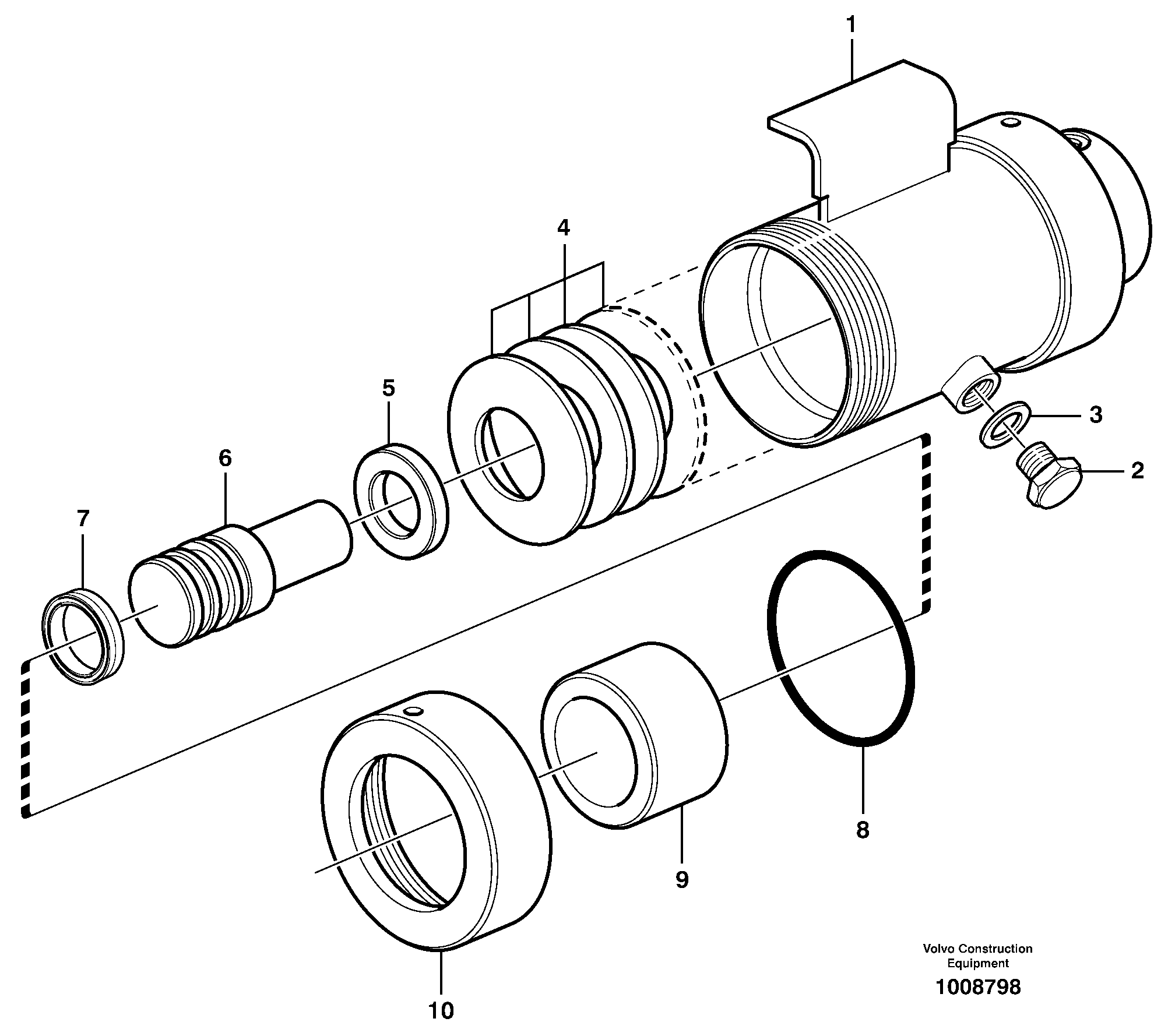 Damping cylinder — volvo parts diagram
