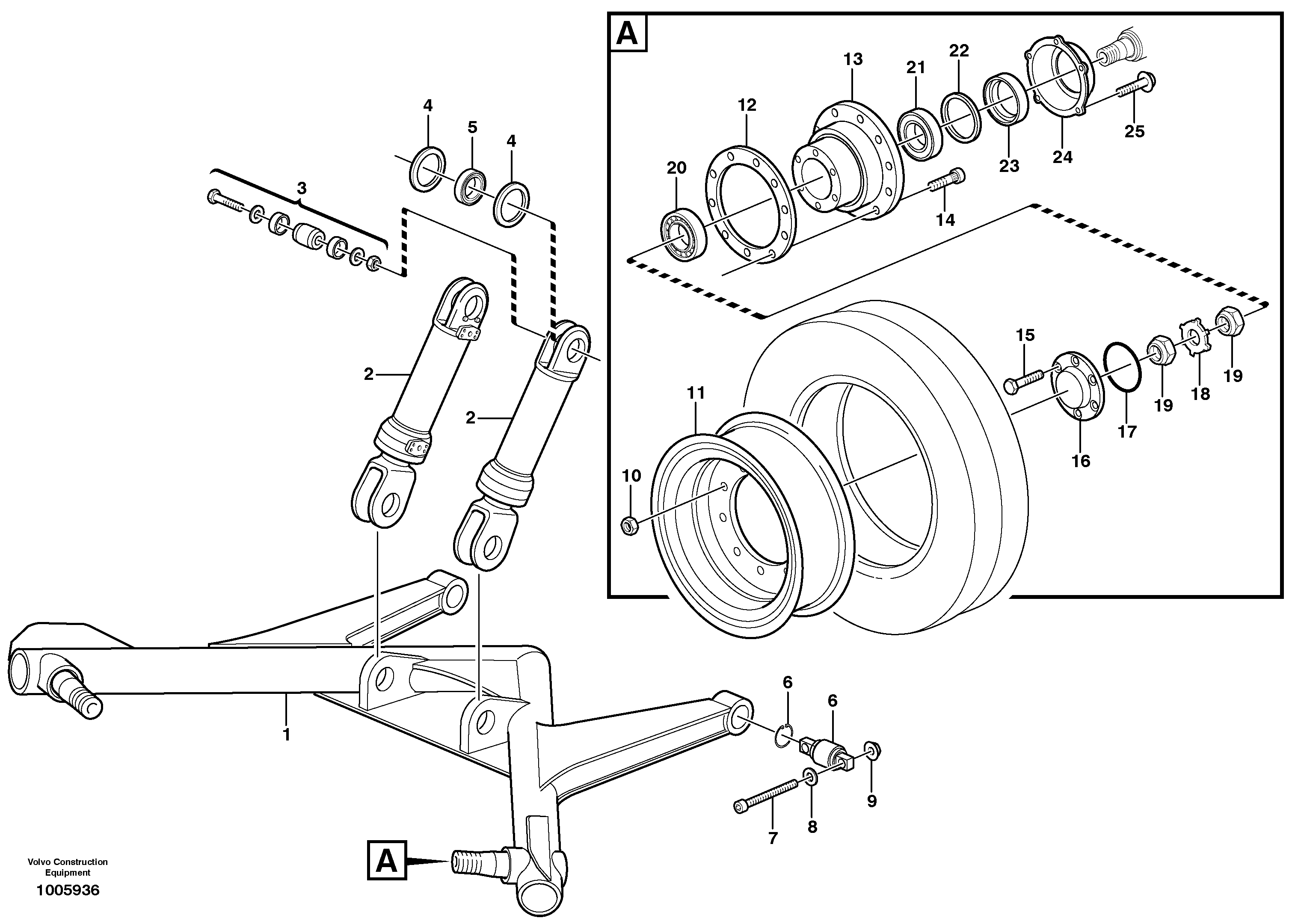 Axle suspension 81152 — volvo parts diagram