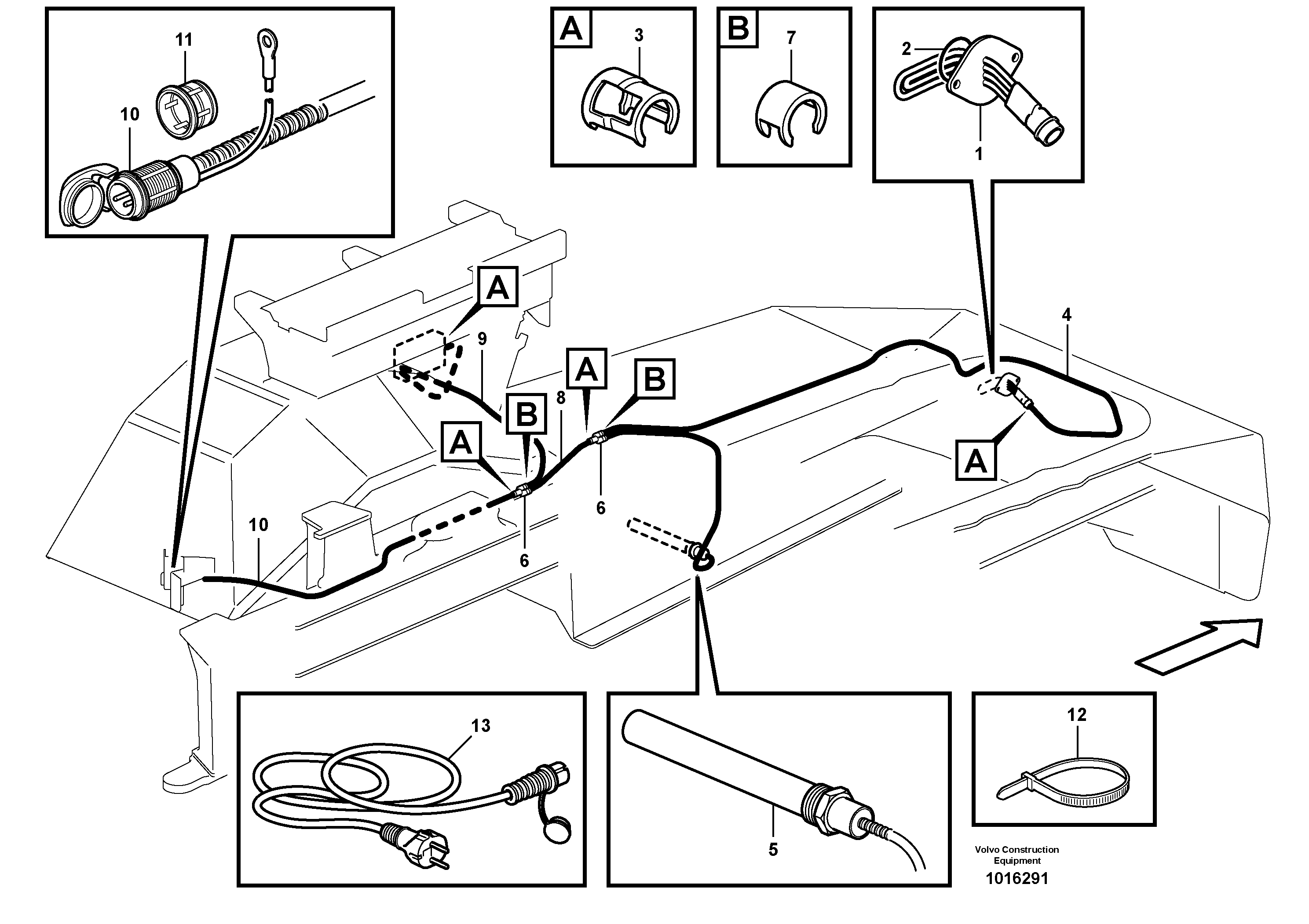 Engine heater, Siberia kit  81216, 81281 — volvo parts diagram