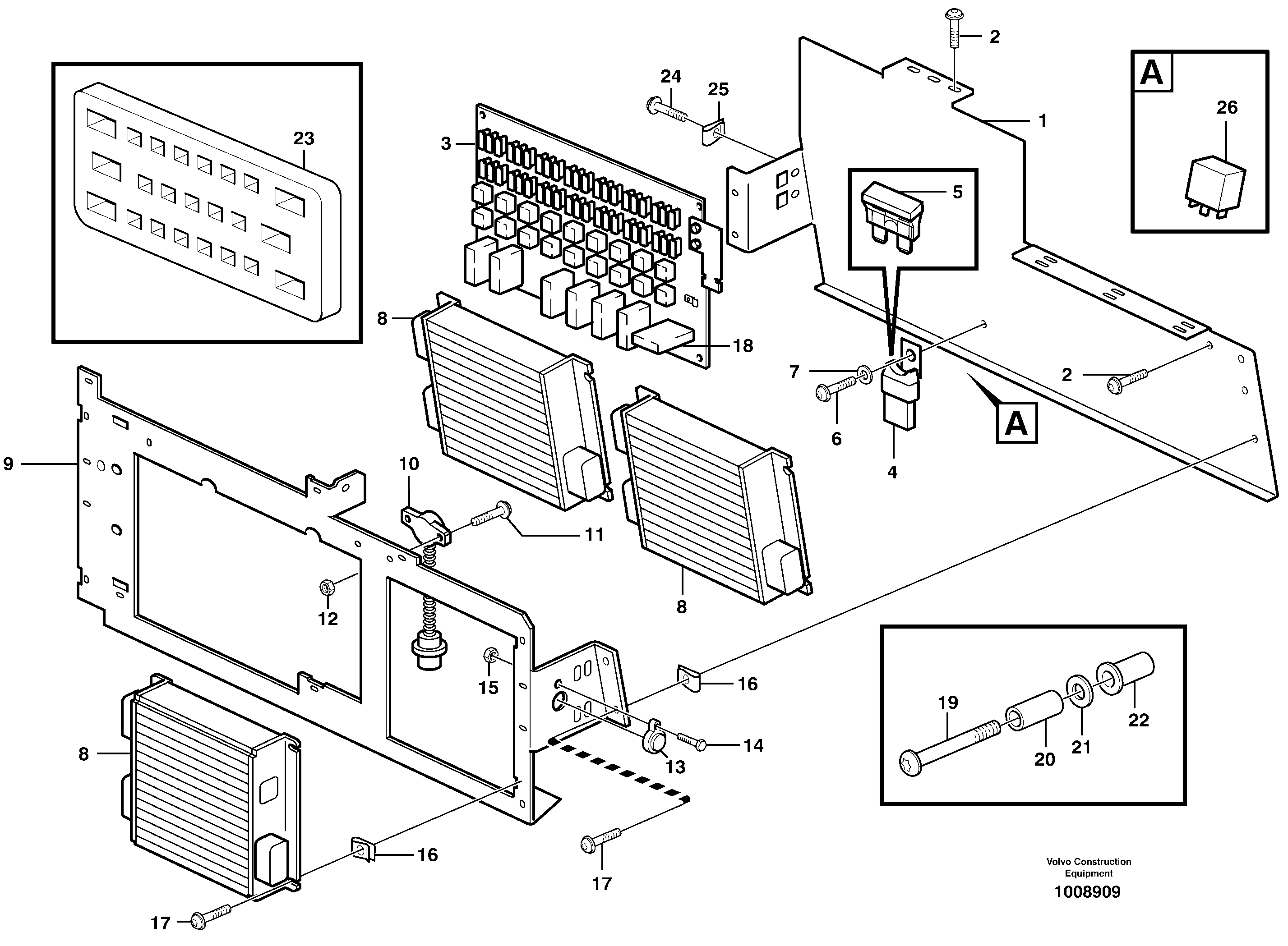 Electrical distribution box  CAB - 12774 — volvo parts diagram