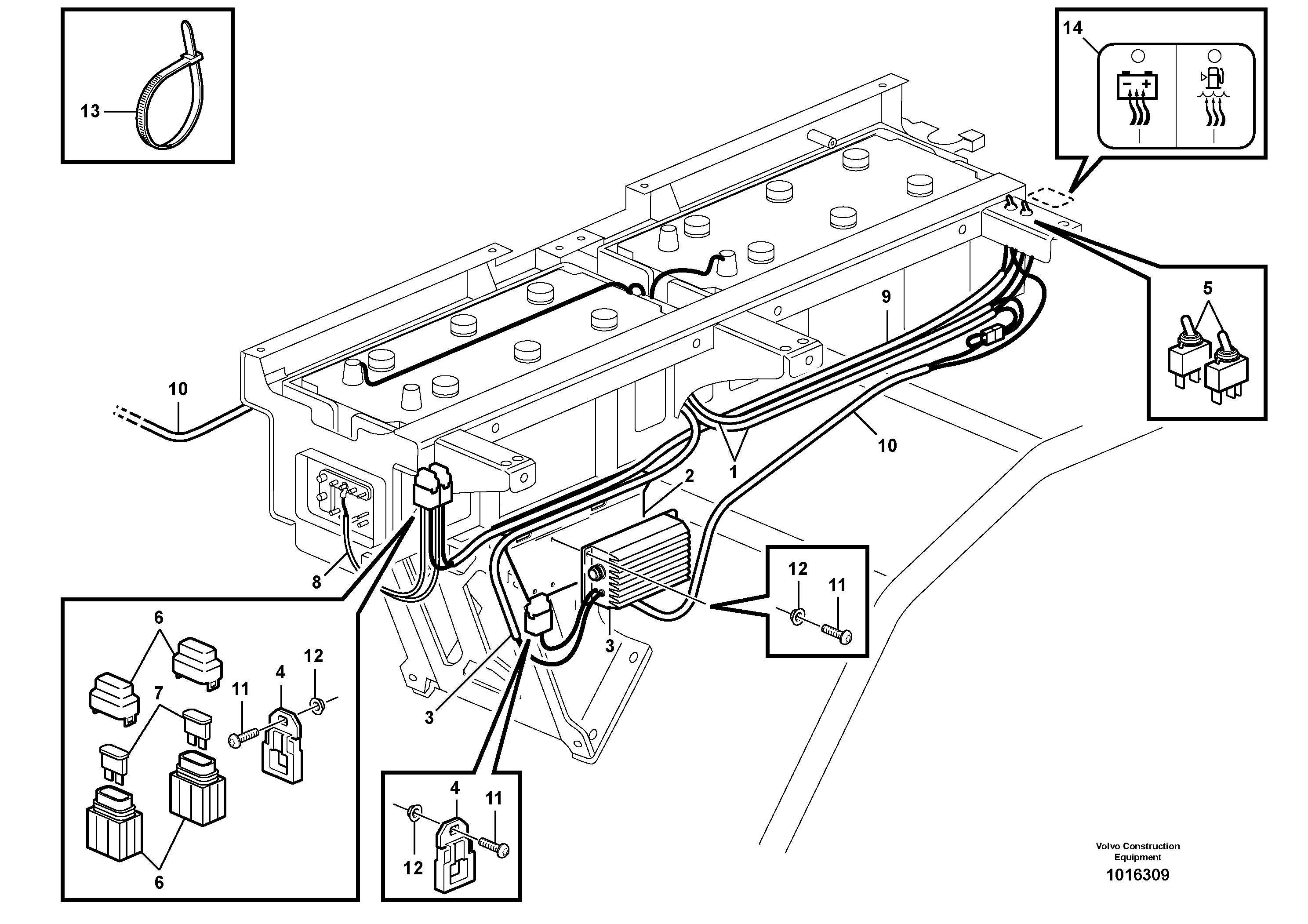 Cable harnesses, Siberia kit  81216, 81281 — volvo parts diagram