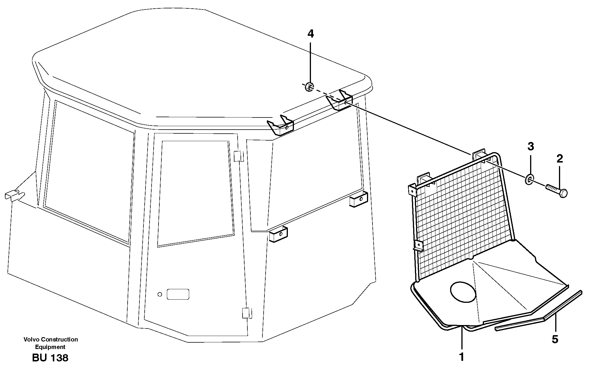 Protective grid — volvo parts diagram