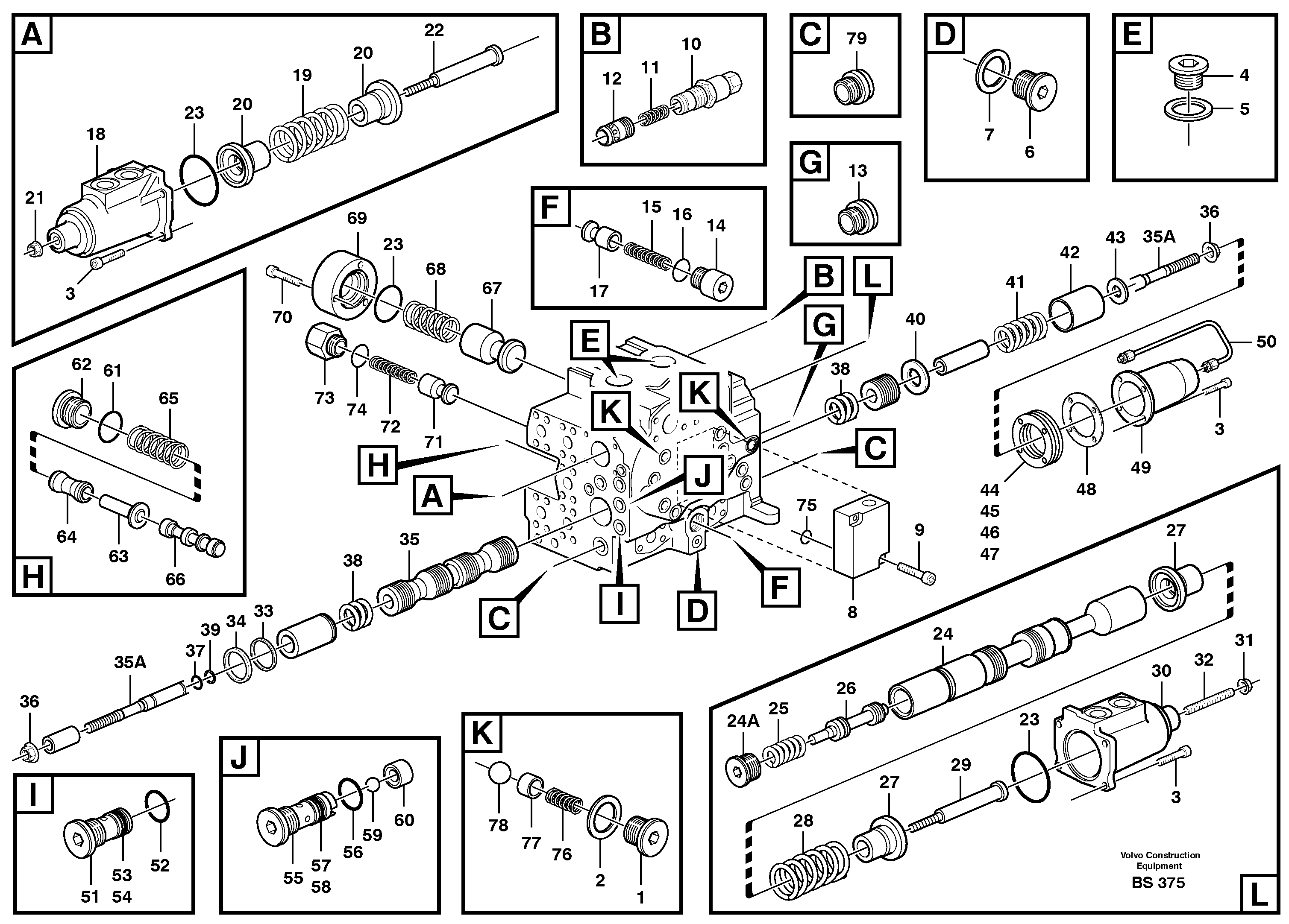 Steering unit — volvo parts diagram