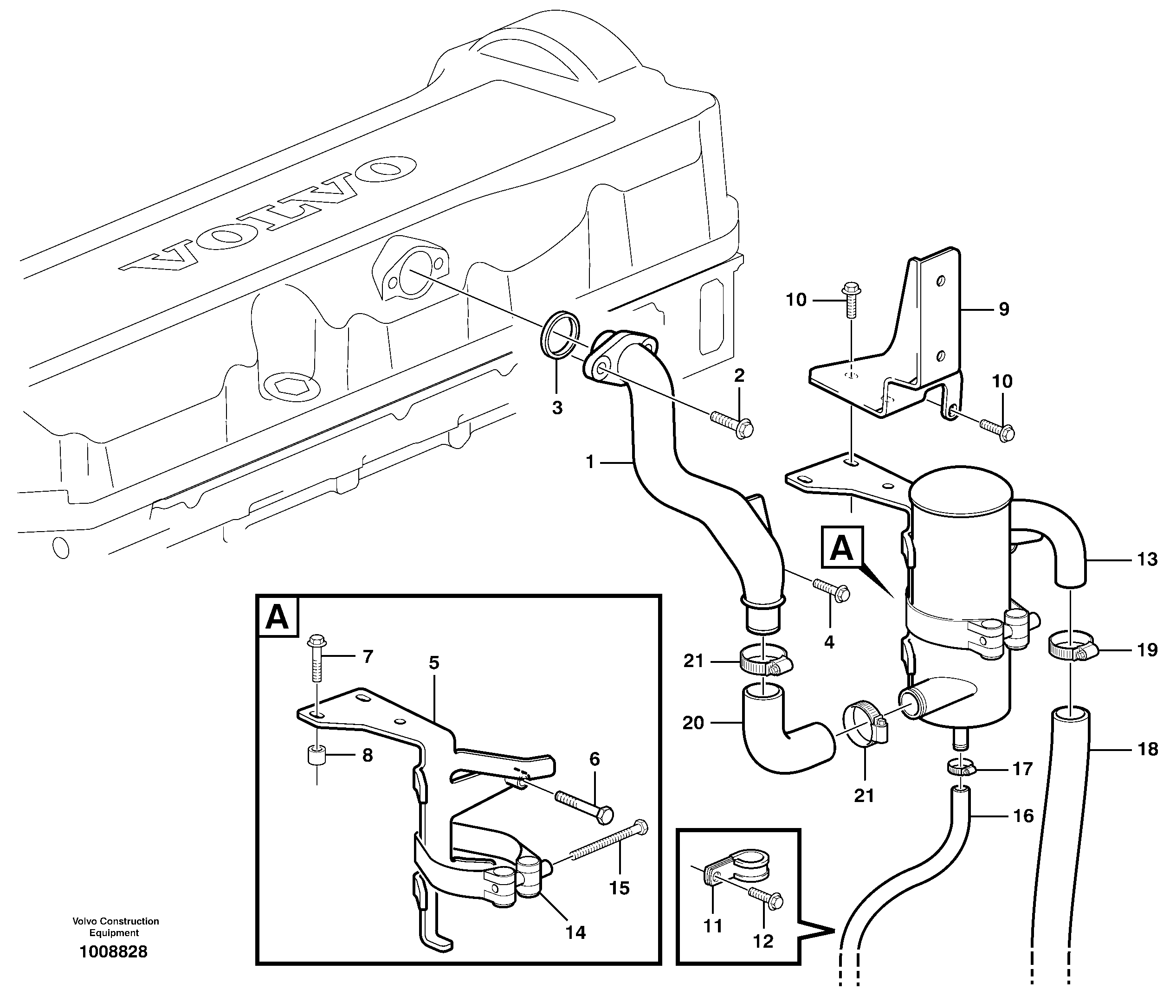 Crankcase ventilation — volvo parts diagram