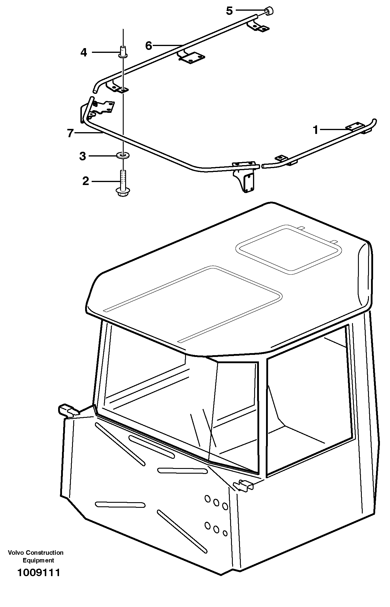 Roof arch — volvo parts diagram