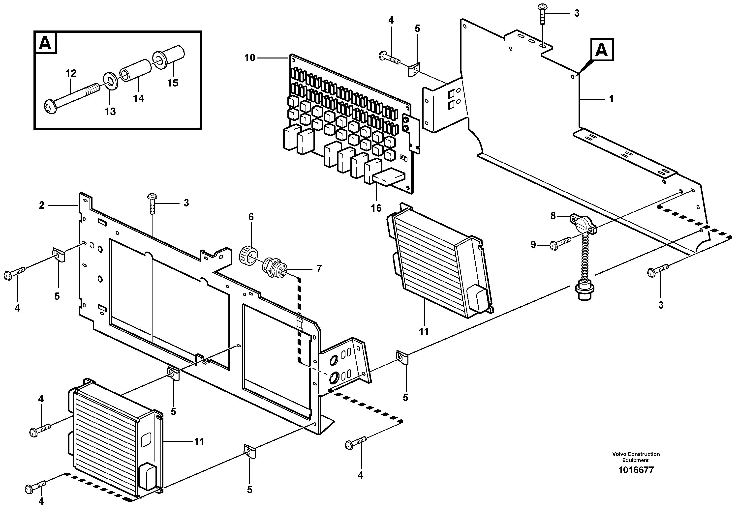 Electrical distribution box  CAB 12775 - — volvo parts diagram
