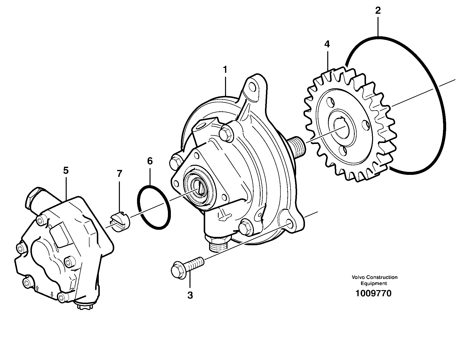 Lubricating oil pump — volvo parts diagram
