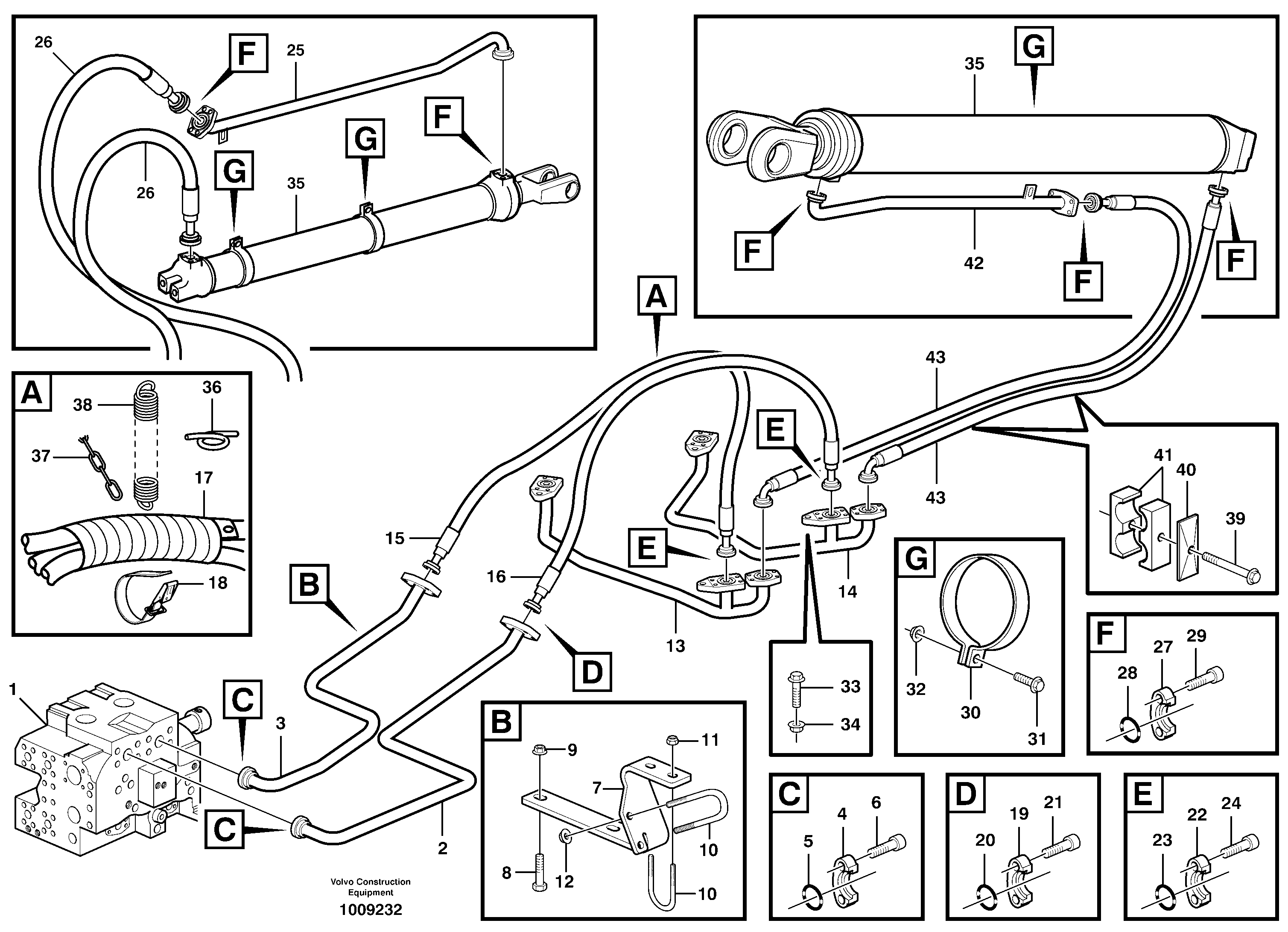 Tipping system, load unit  6X6, 4X4 — volvo parts diagram