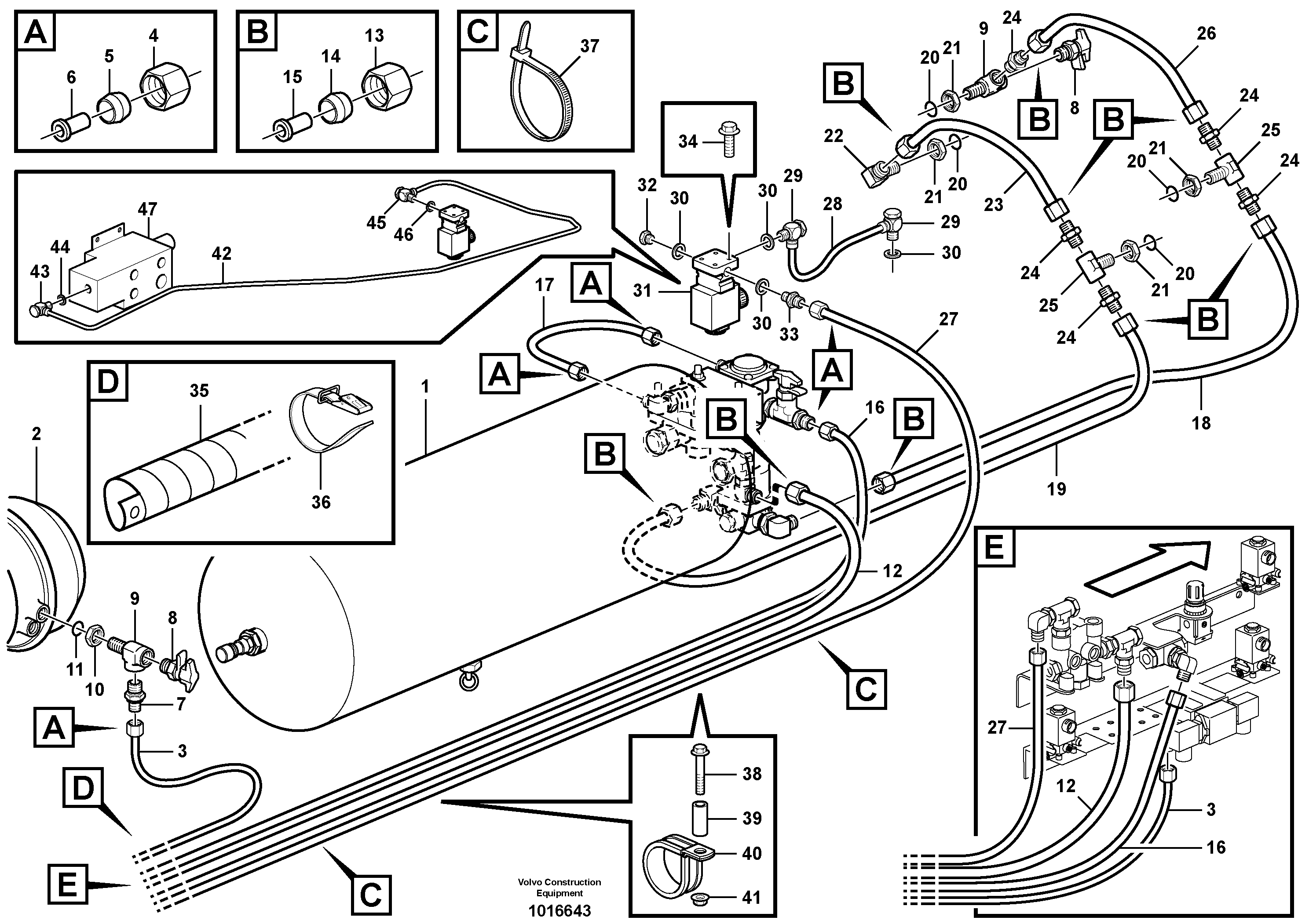 Brake system, load unit  4X4 — volvo parts diagram