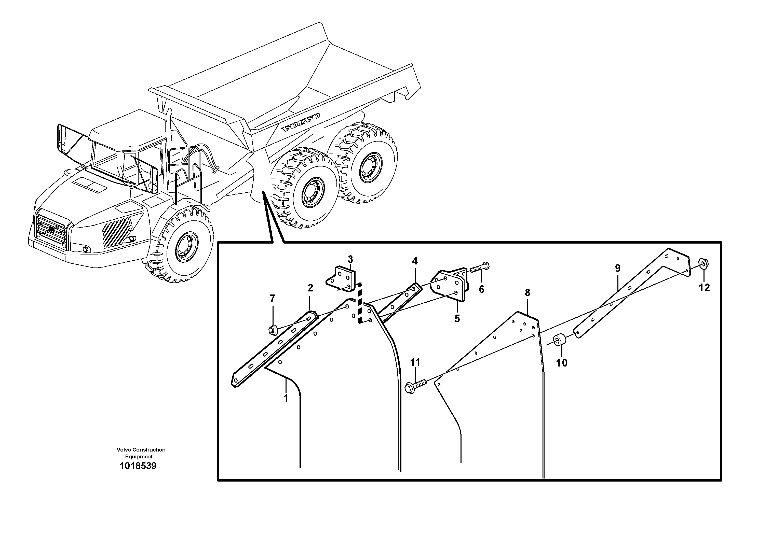 Mudflap, load unit — volvo parts diagram