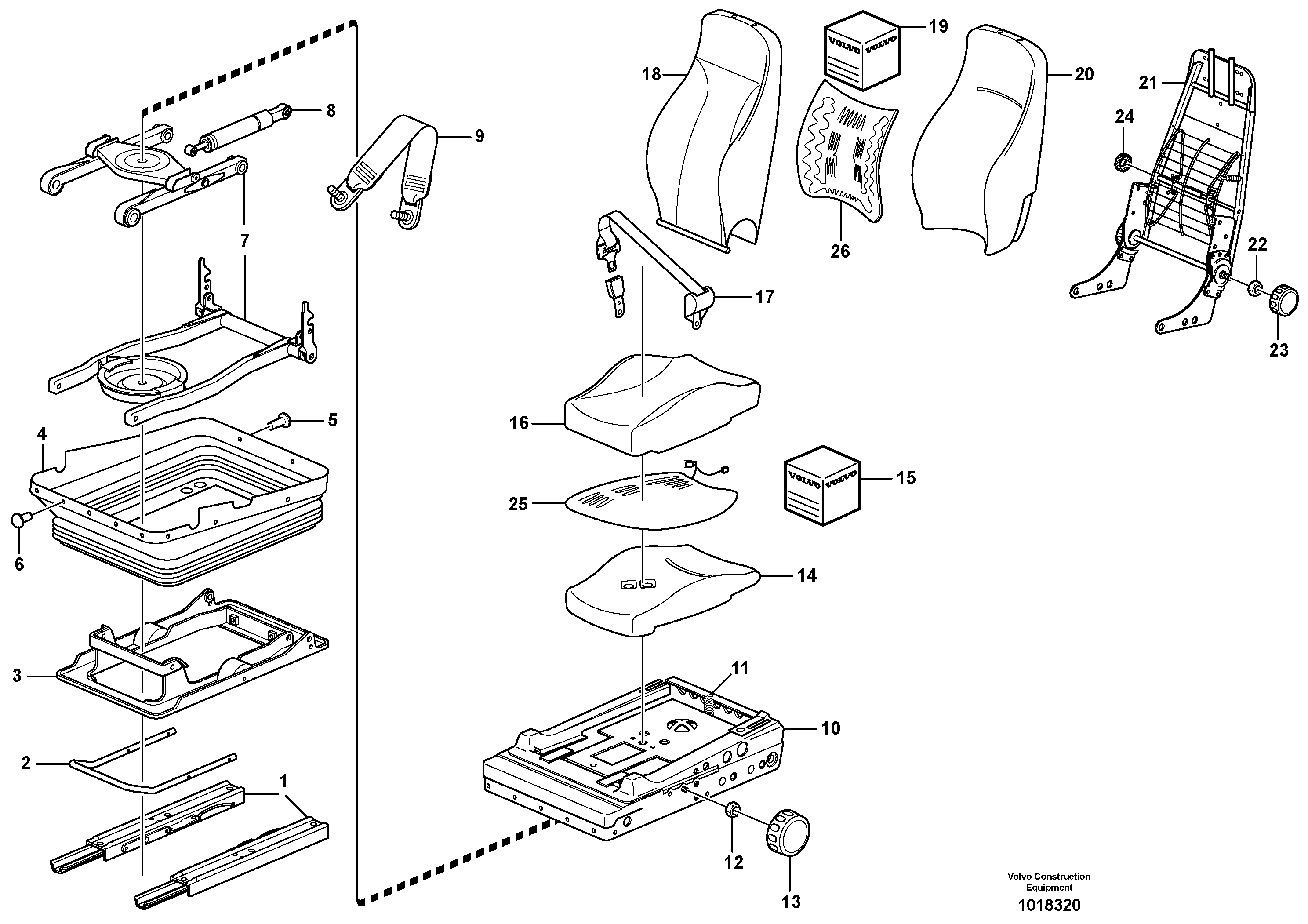 Operator's seat — volvo parts diagram