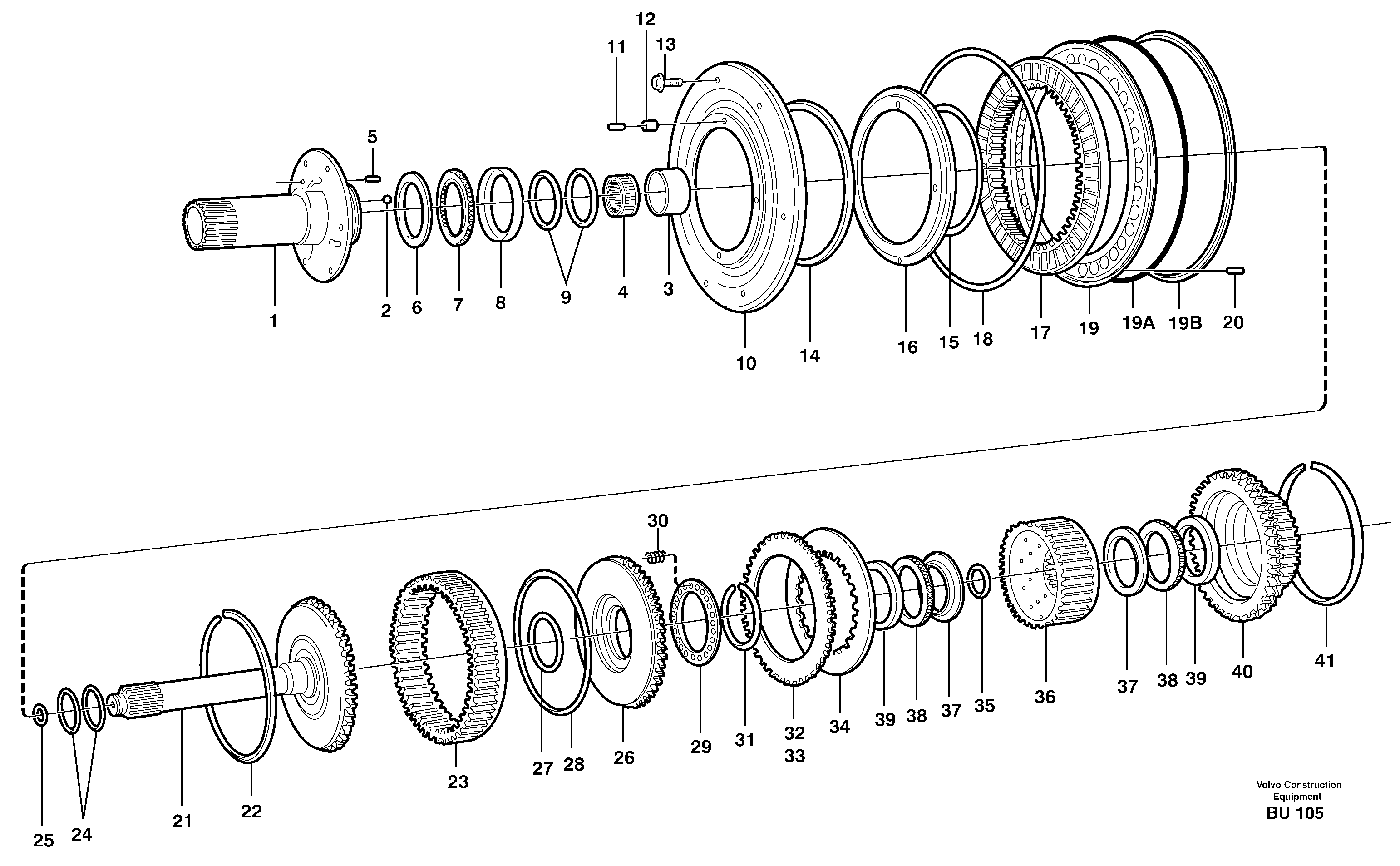 Retarder and clutch  K1, 22648 — volvo parts diagram