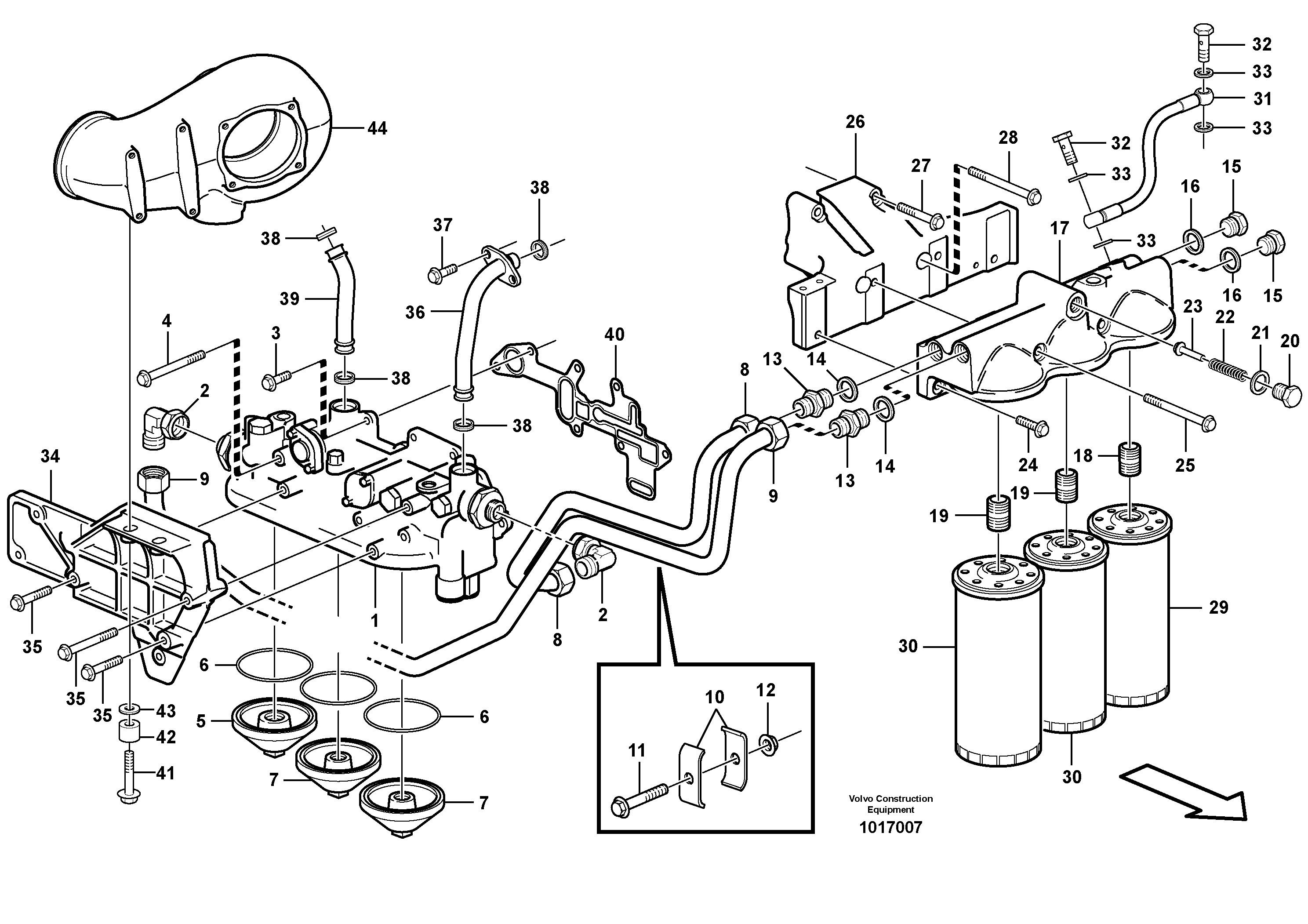 Oil filter — volvo parts diagram