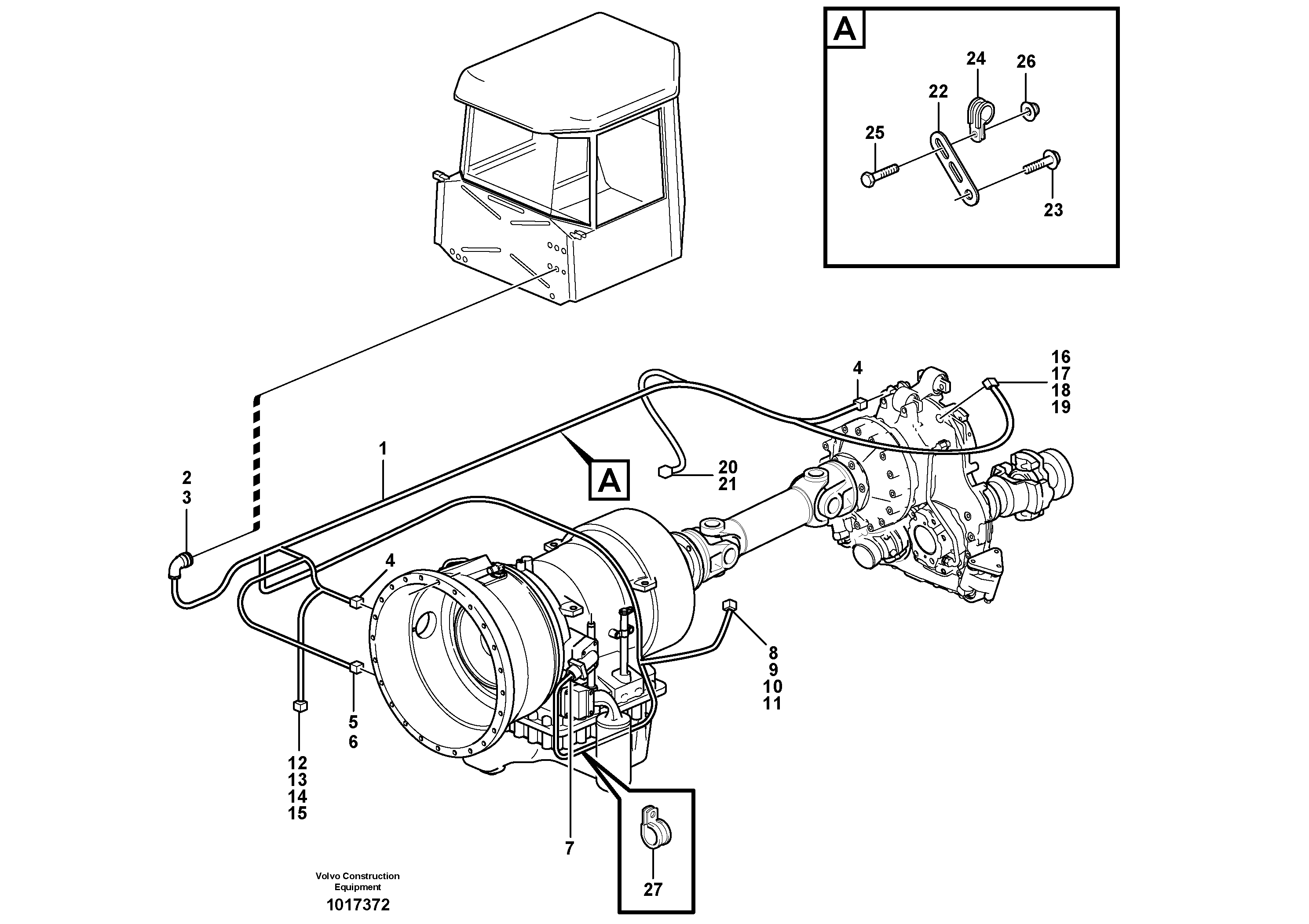 Cable harnesses, front — volvo parts diagram