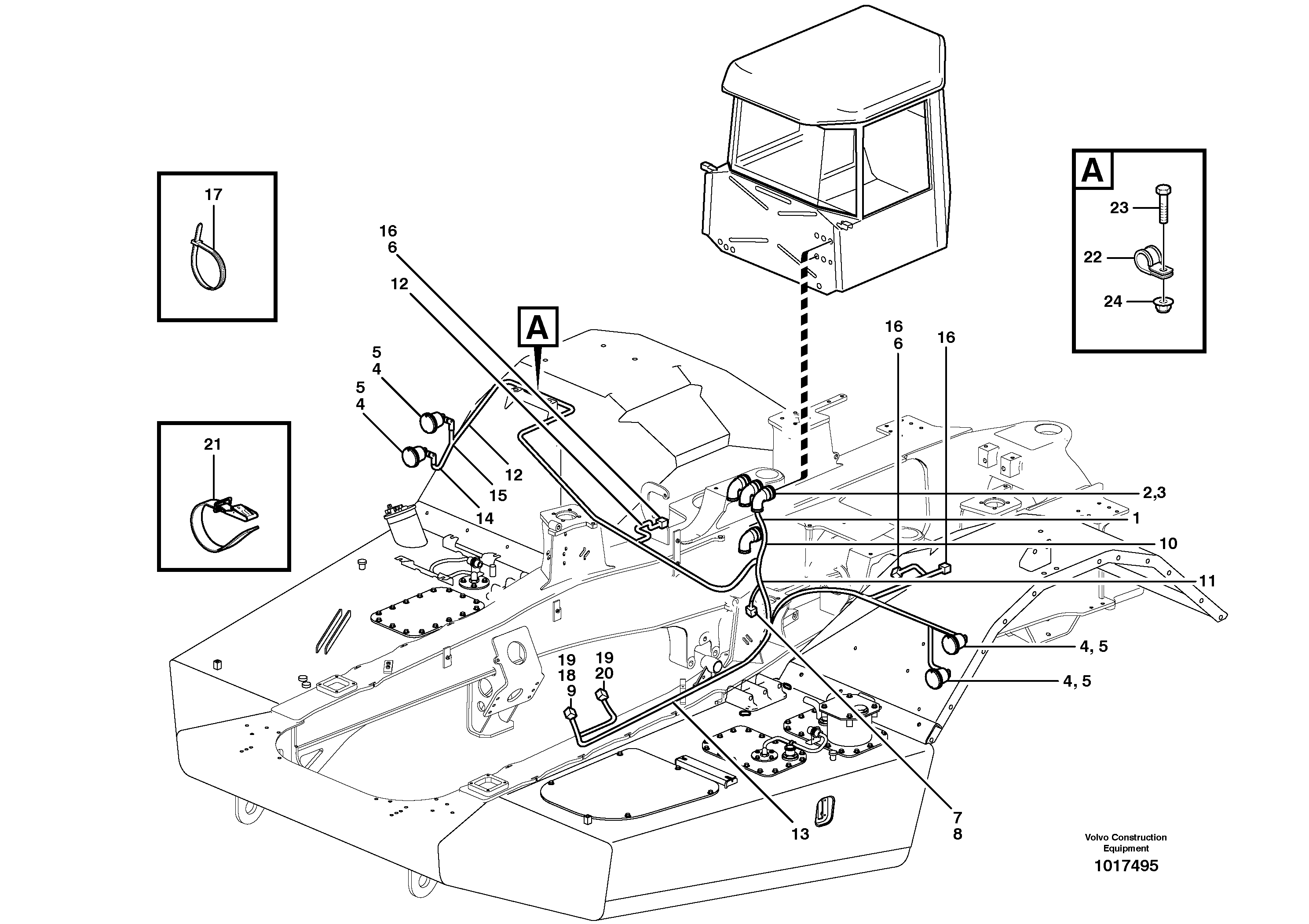 Cable harnesses, front — volvo parts diagram
