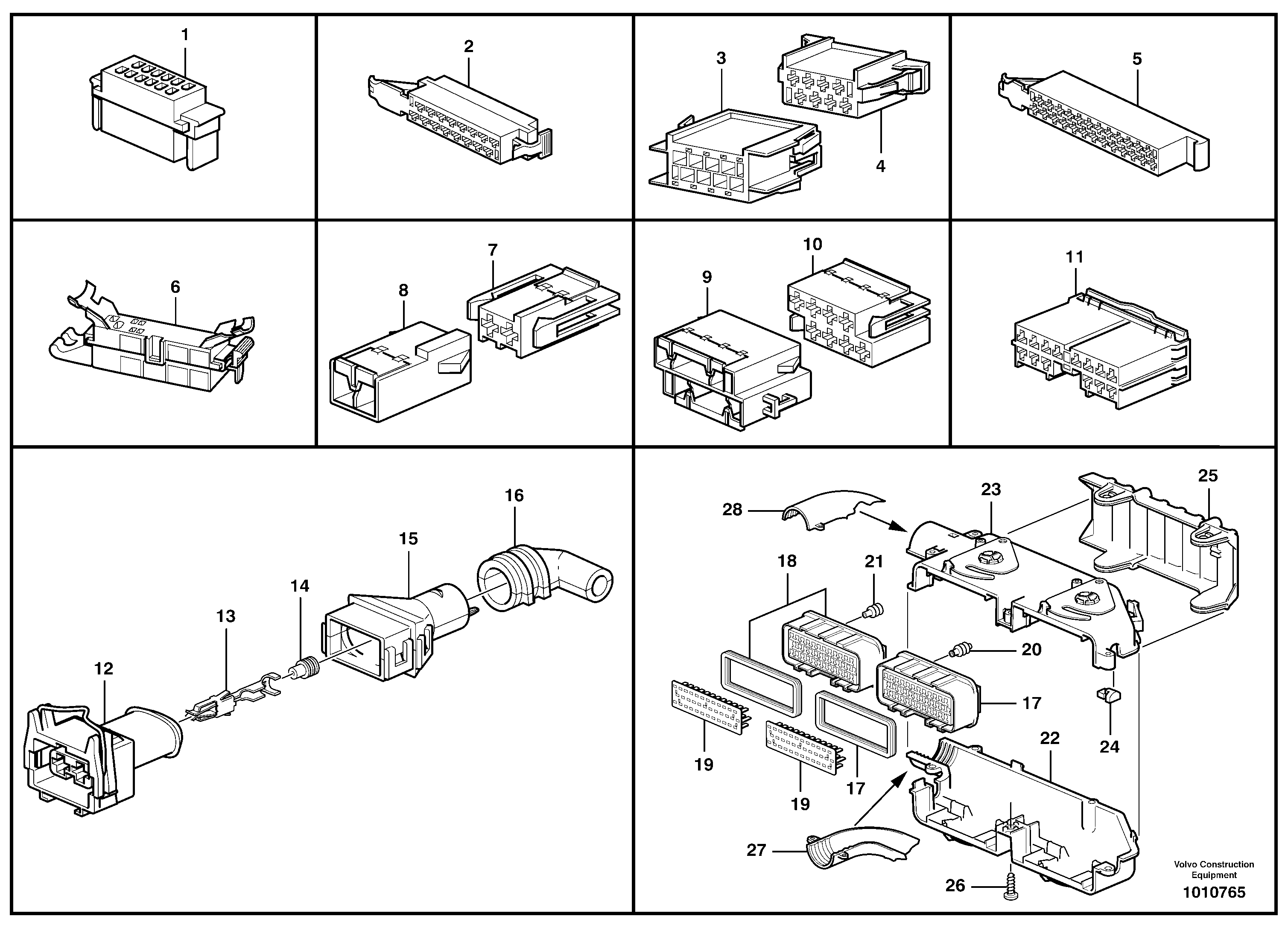 Housings for timers and tabs — volvo parts diagram