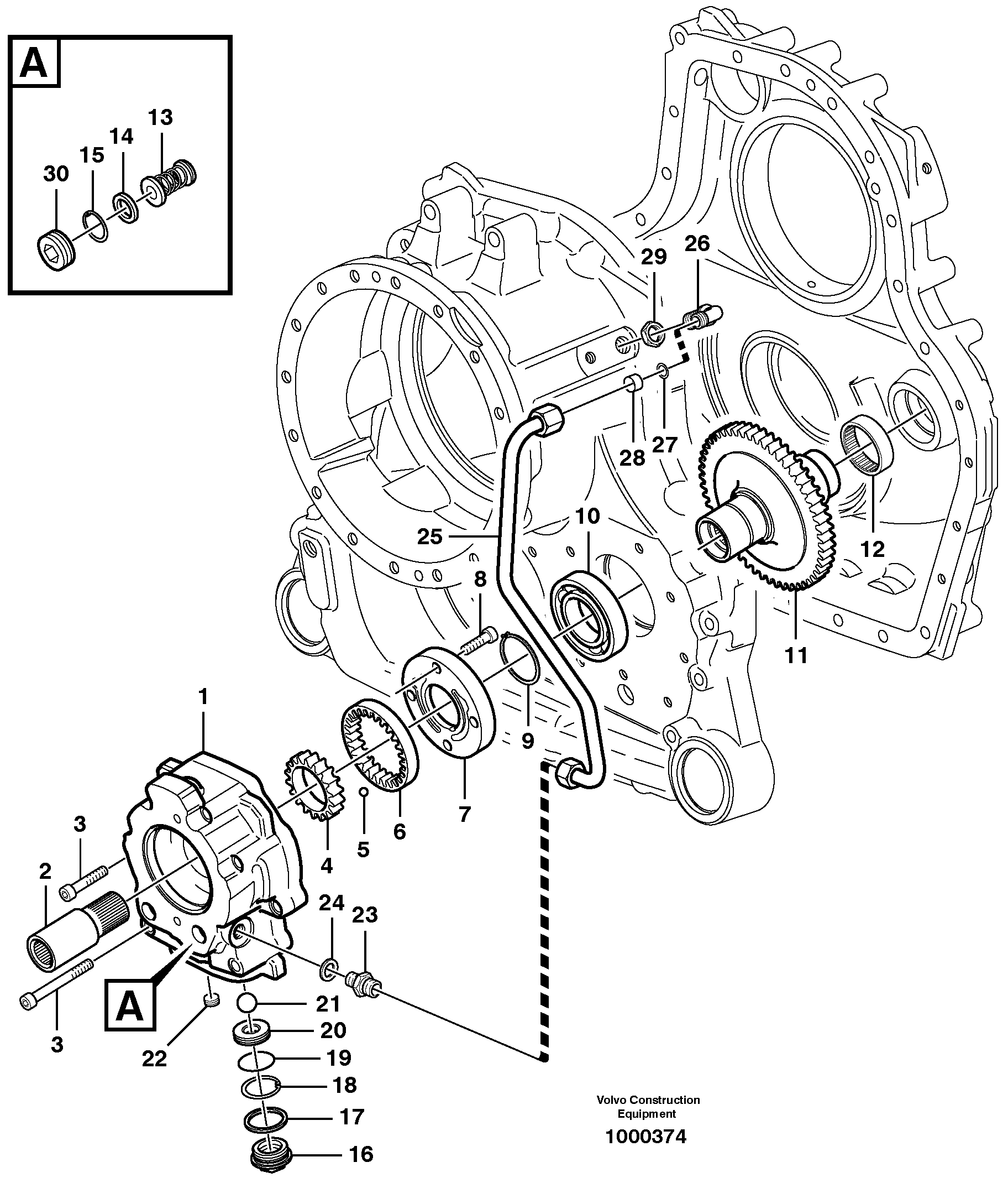 Pump drive — volvo parts diagram