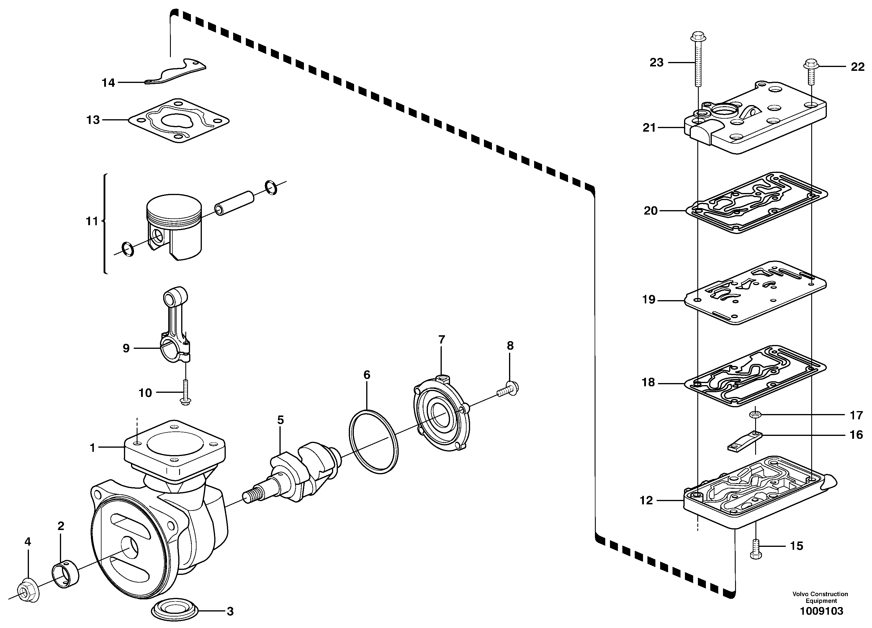Air compressor — volvo parts diagram