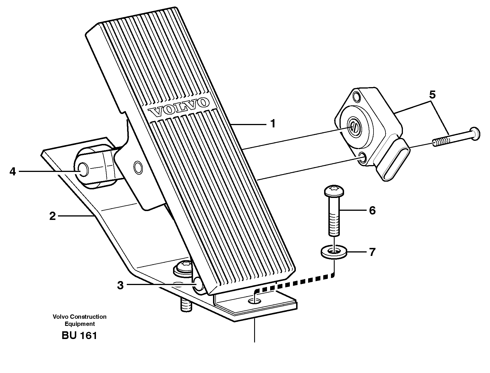 Accelerator pedal — volvo parts diagram