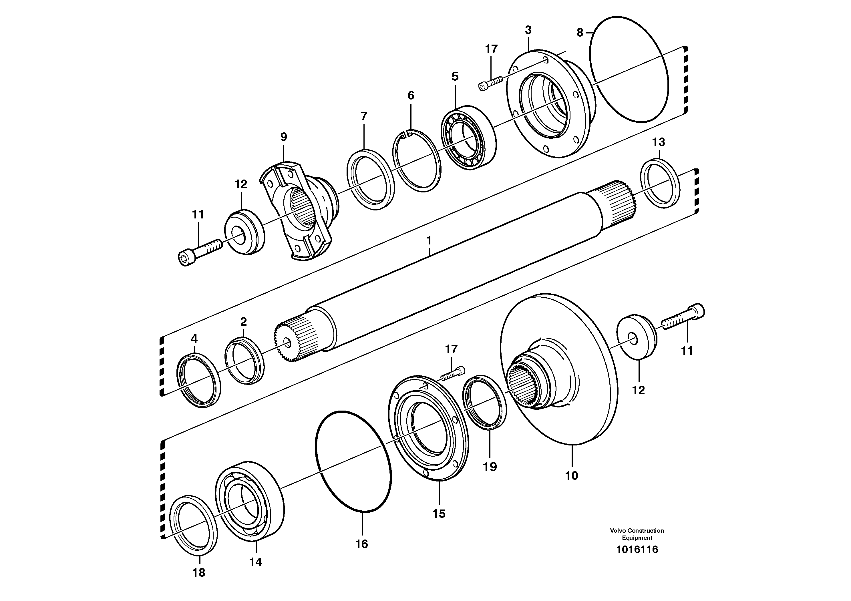 Intermediate shaft — volvo parts diagram