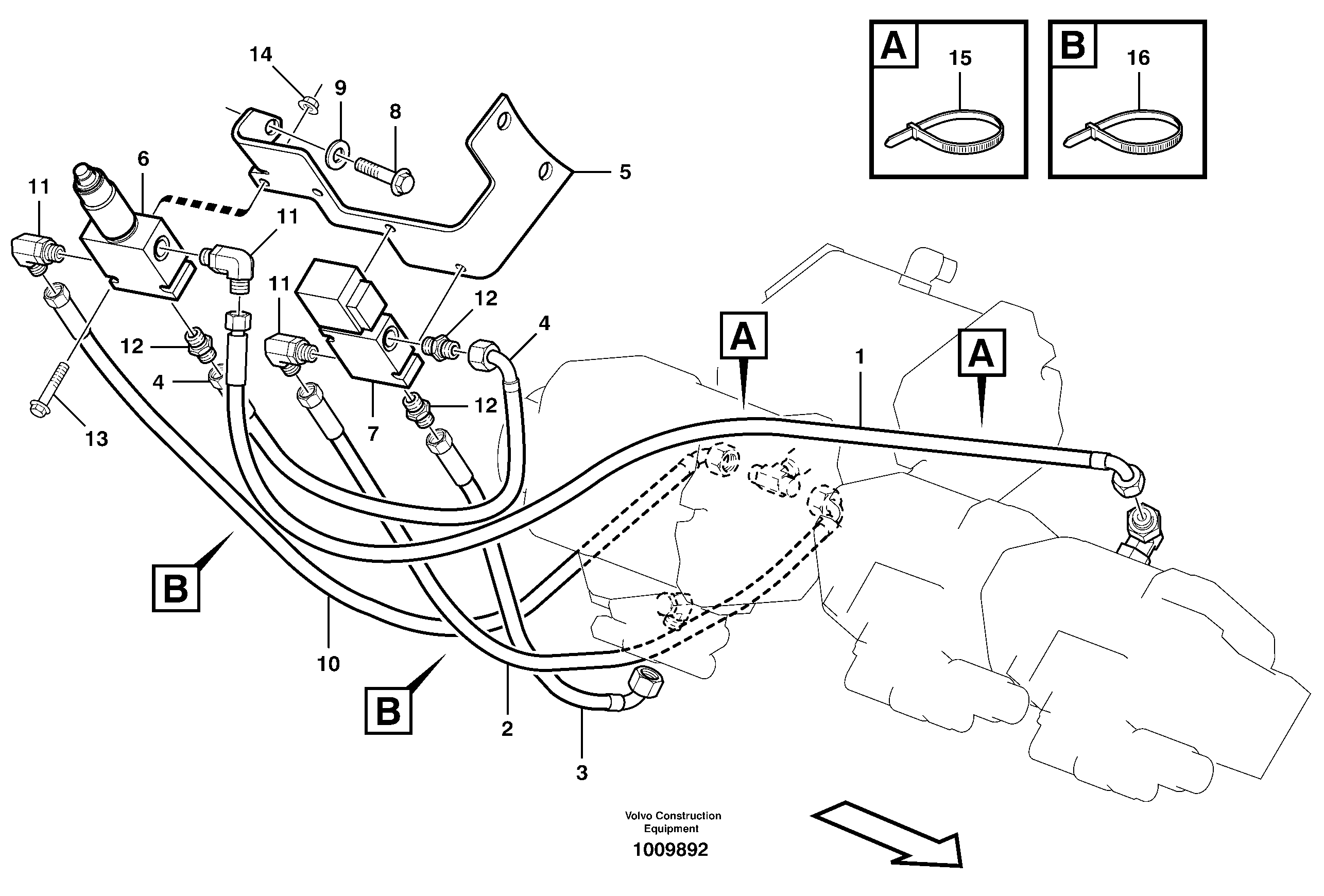 Hydraulic pump - reduction  S/N - 13677, 13679 - 13688 — volvo parts diagram