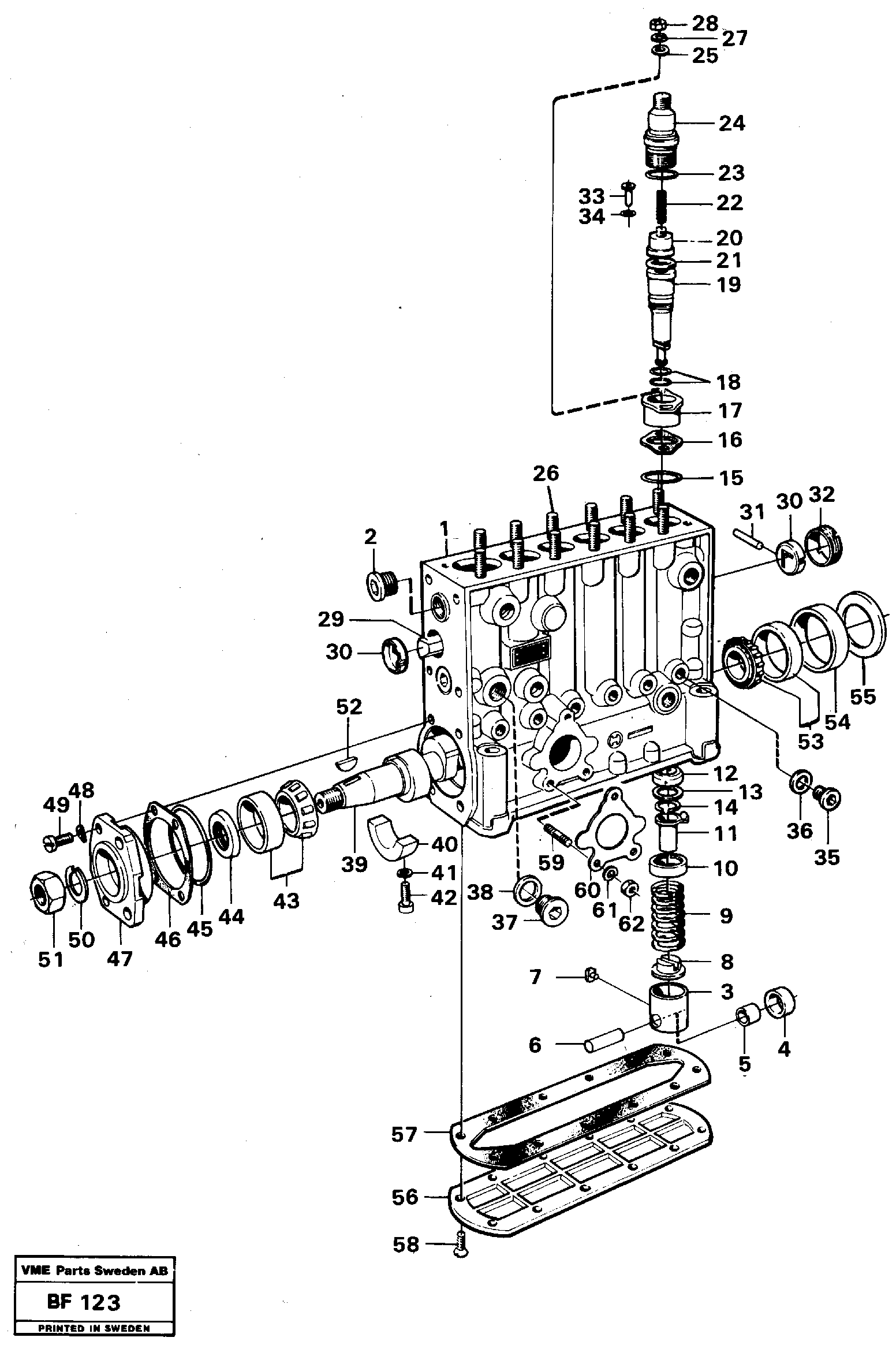 Injection pump  91174 — volvo parts diagram