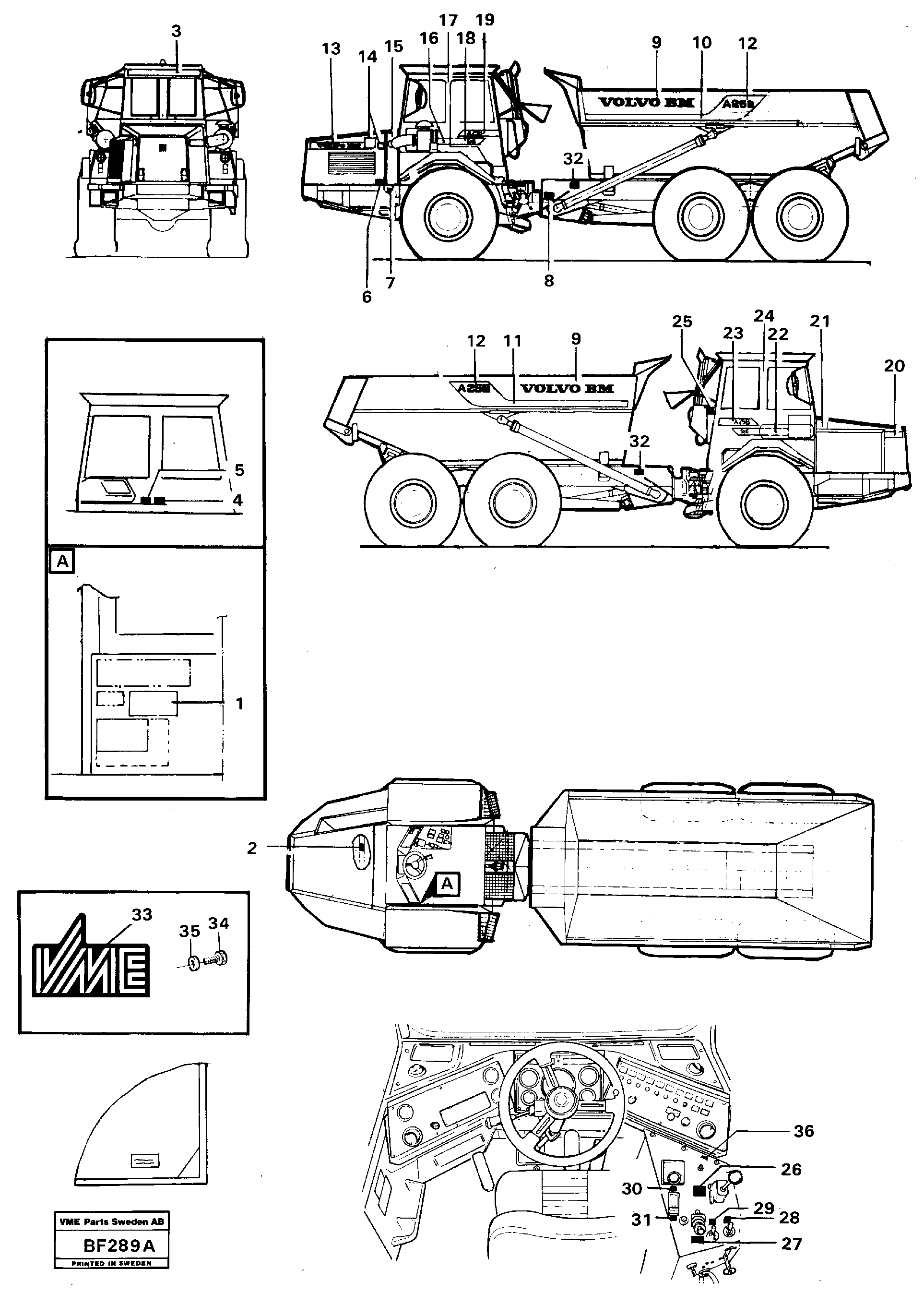Decals  ESP, DEN, NOR, FIN — volvo parts diagram