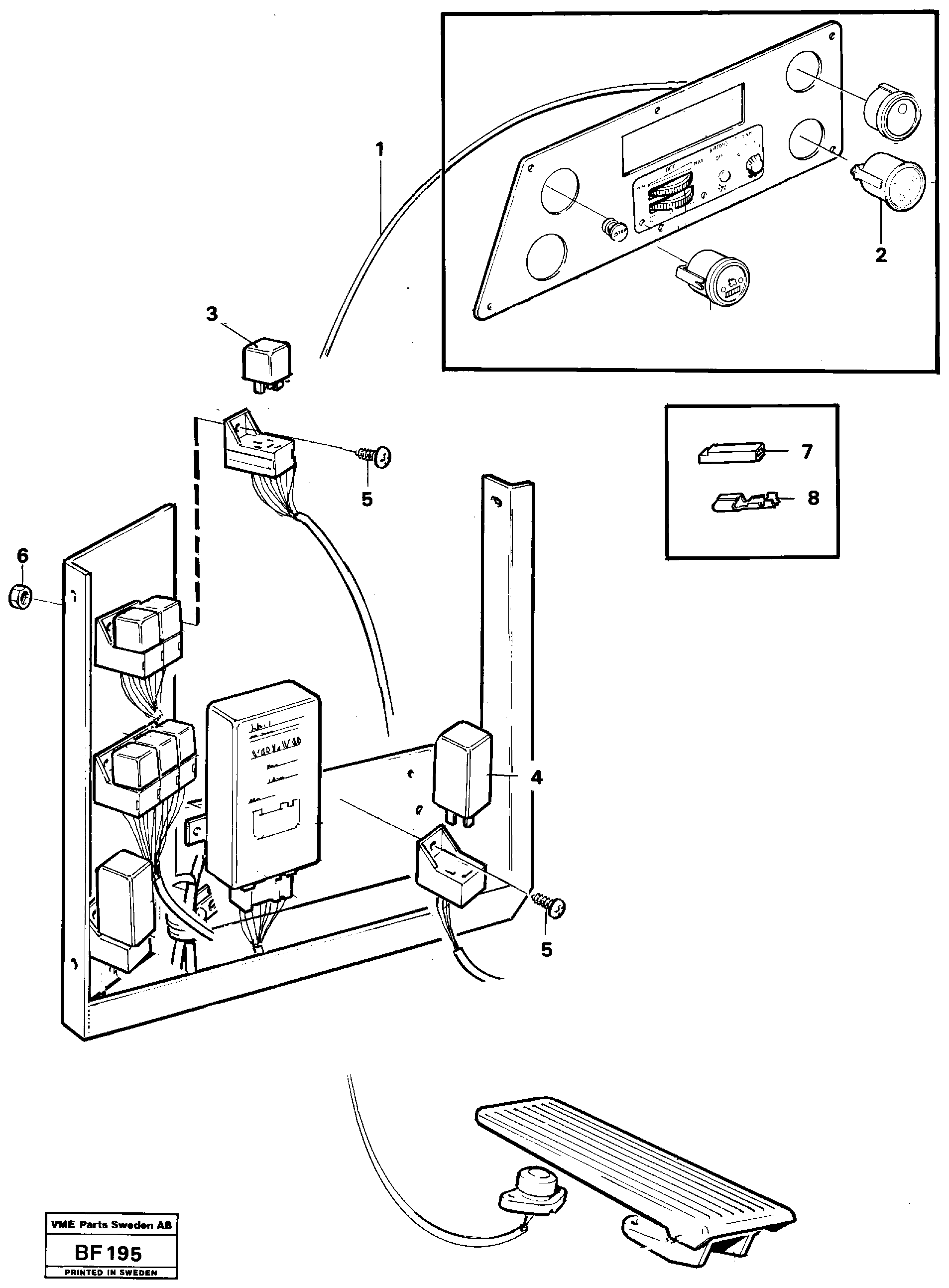 Electrical system retarder  91015 — volvo parts diagram