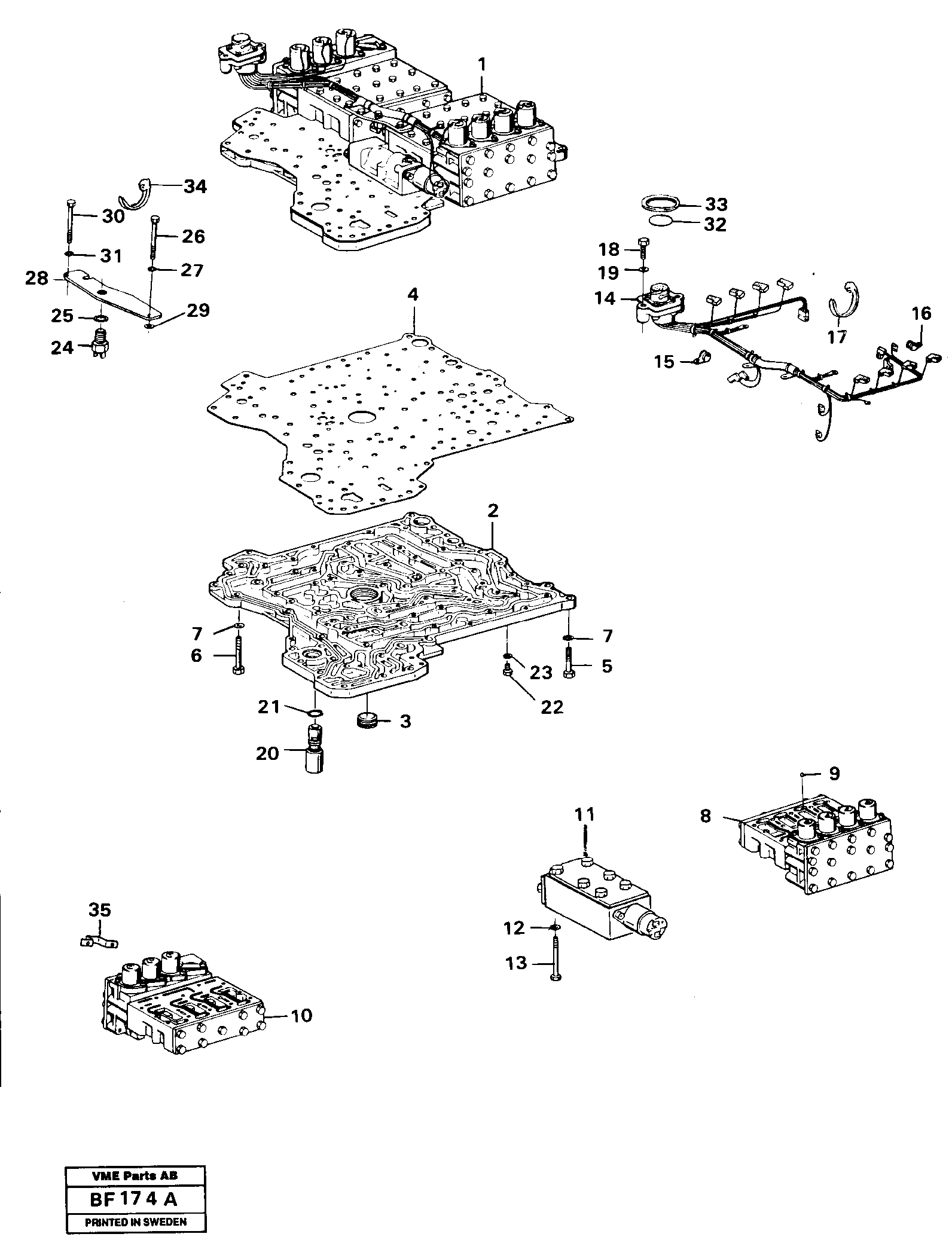 Selector valves — volvo parts diagram