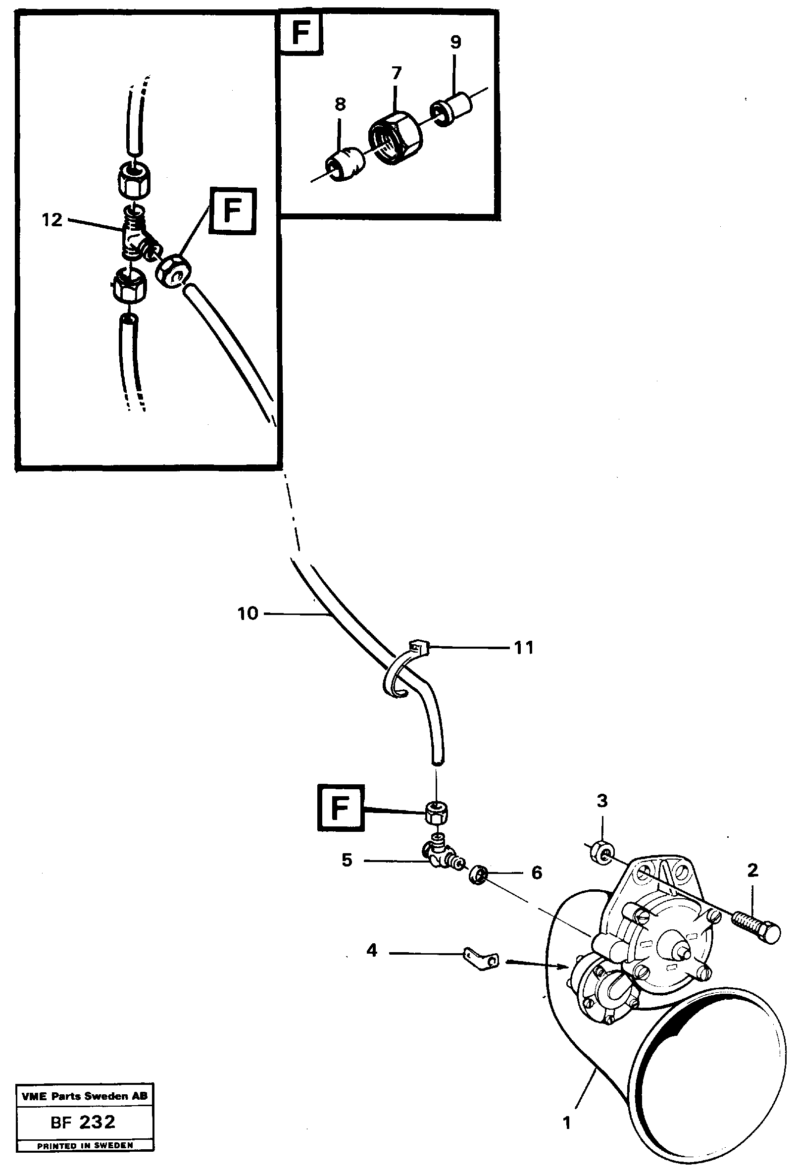 Compressor horn — volvo parts diagram
