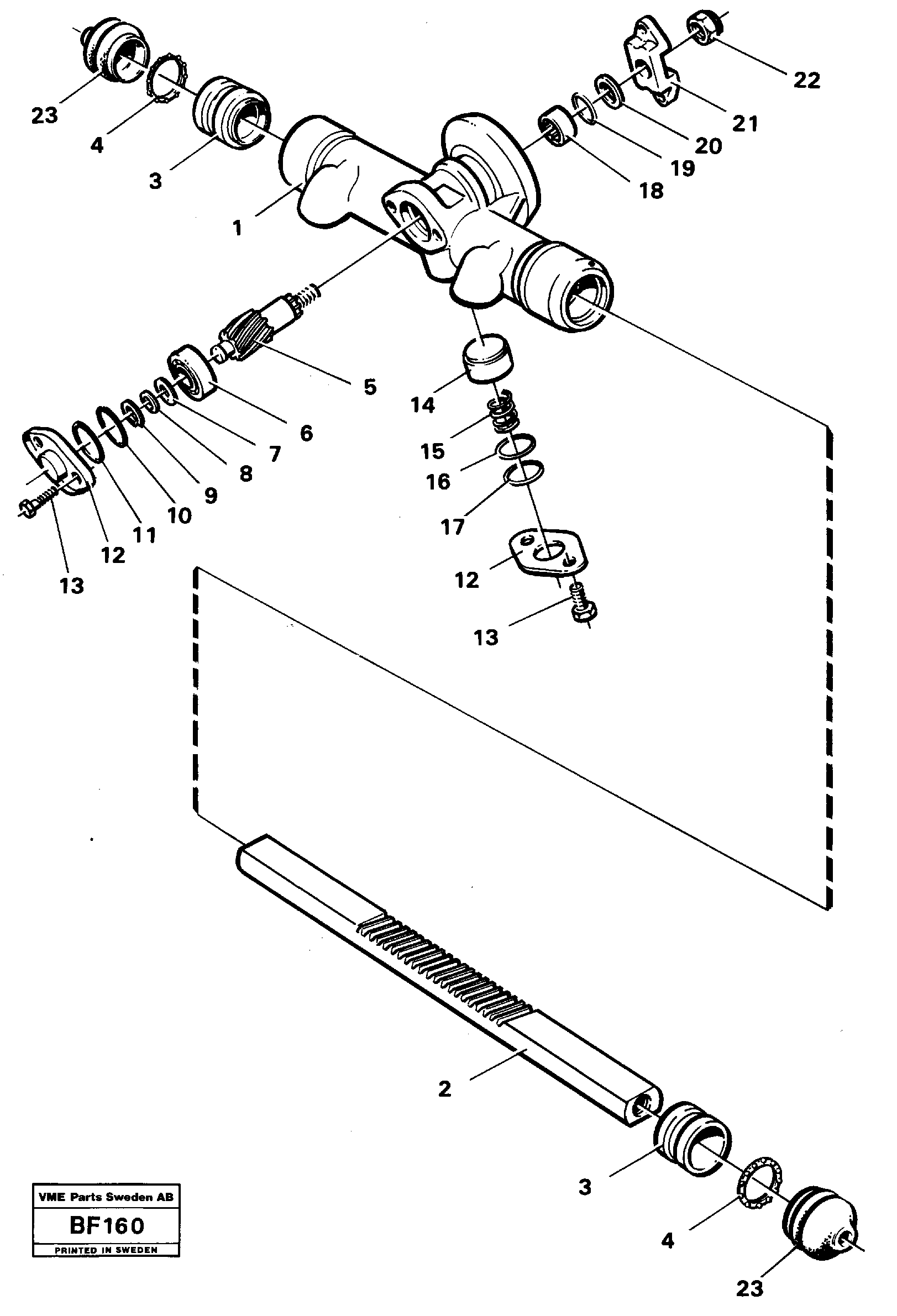 Rack gear — volvo parts diagram