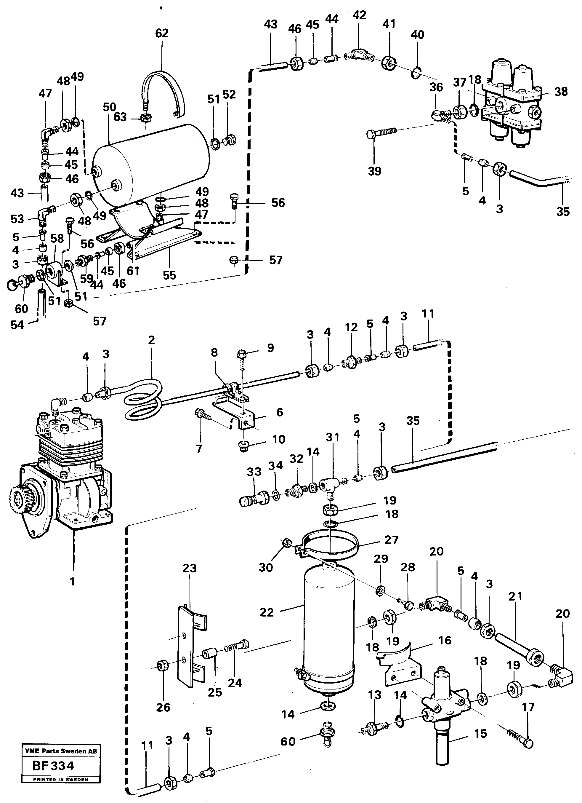 Feed lines — volvo parts diagram