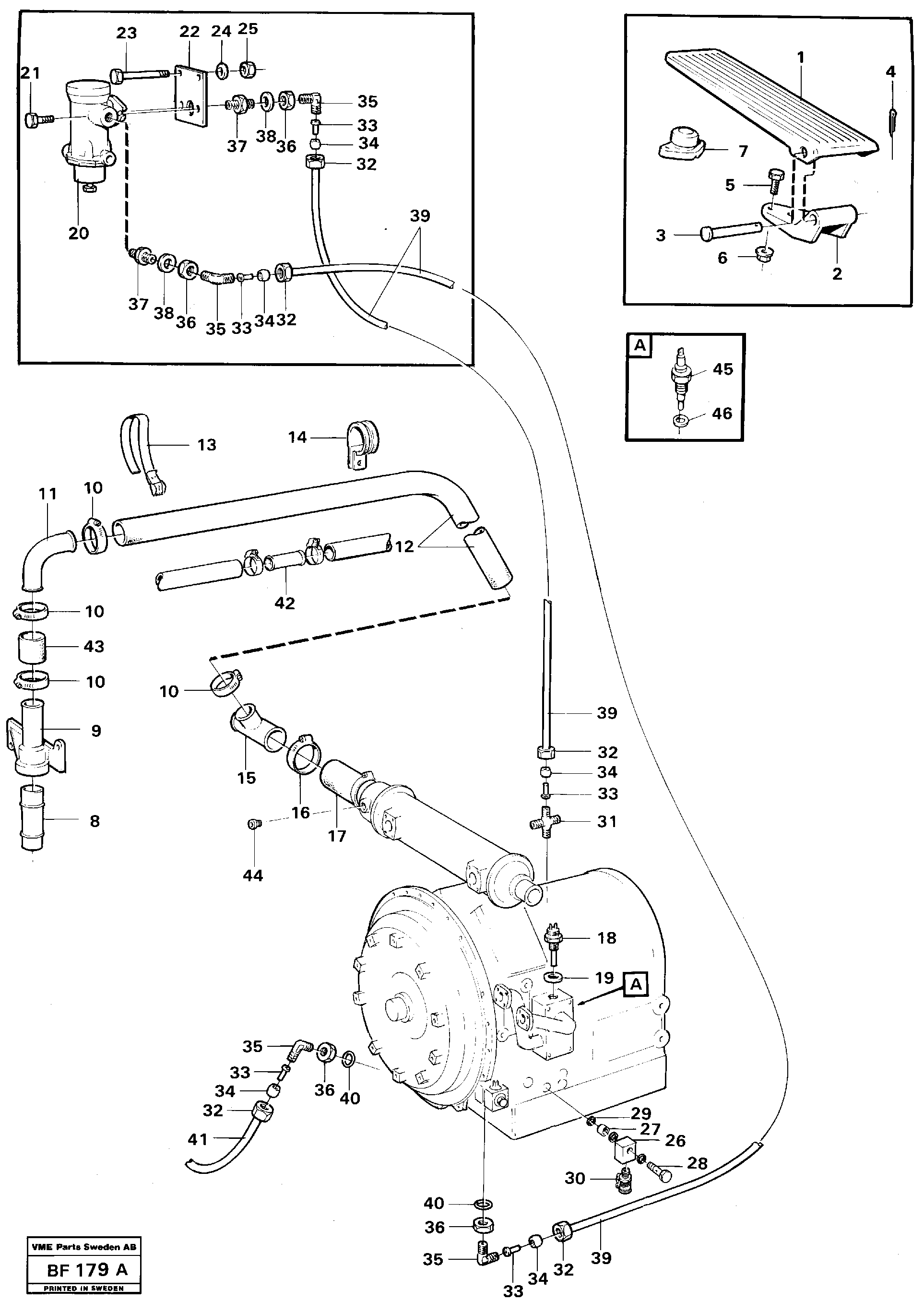 Retarder with fitting parts  91015 — volvo parts diagram