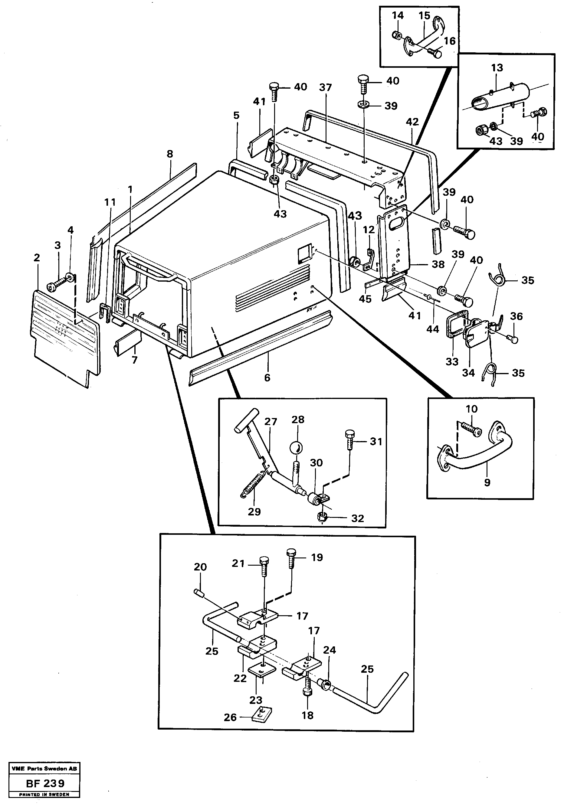 Engine hood — volvo parts diagram