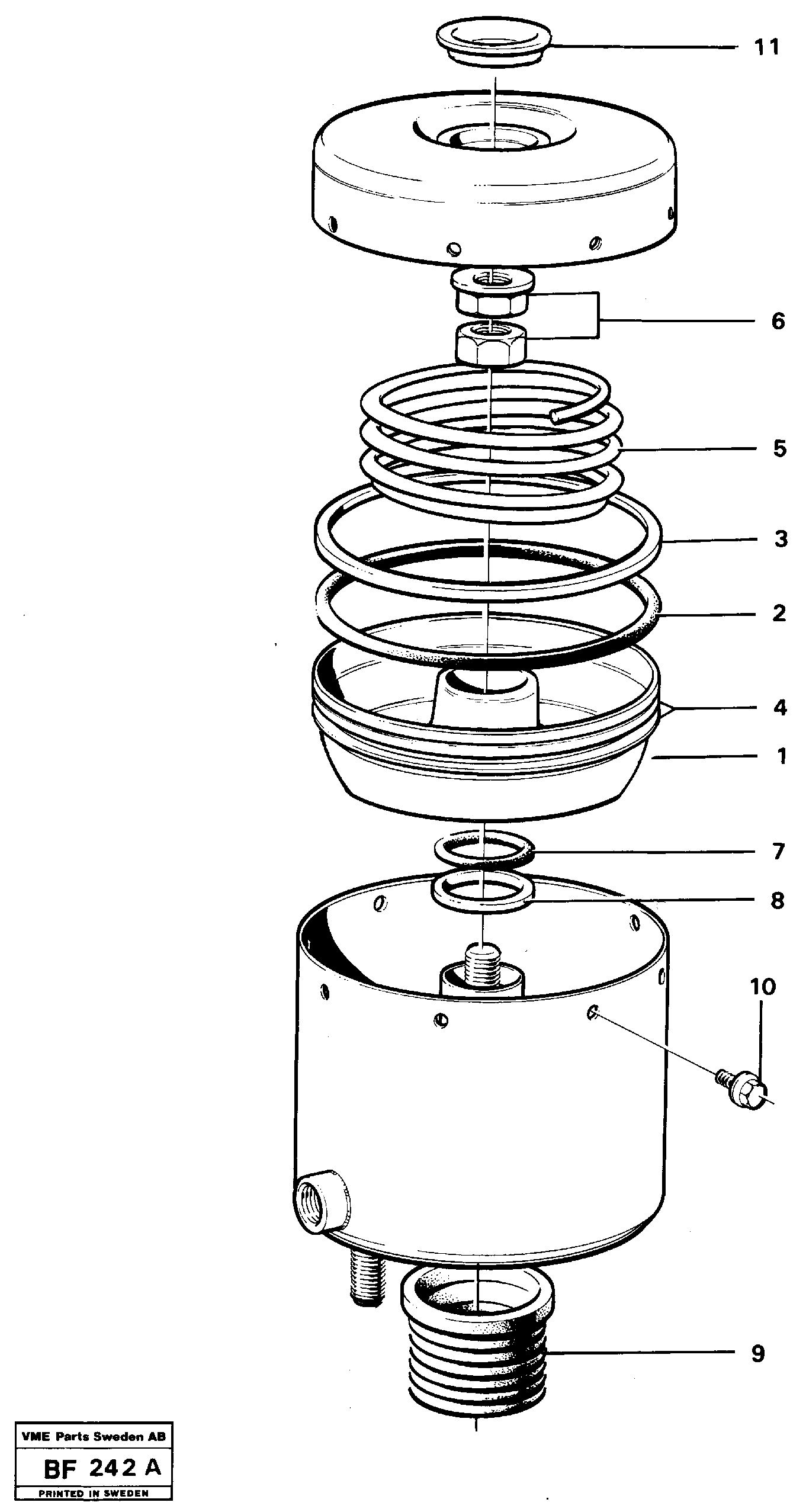Brake cylinder — volvo parts diagram