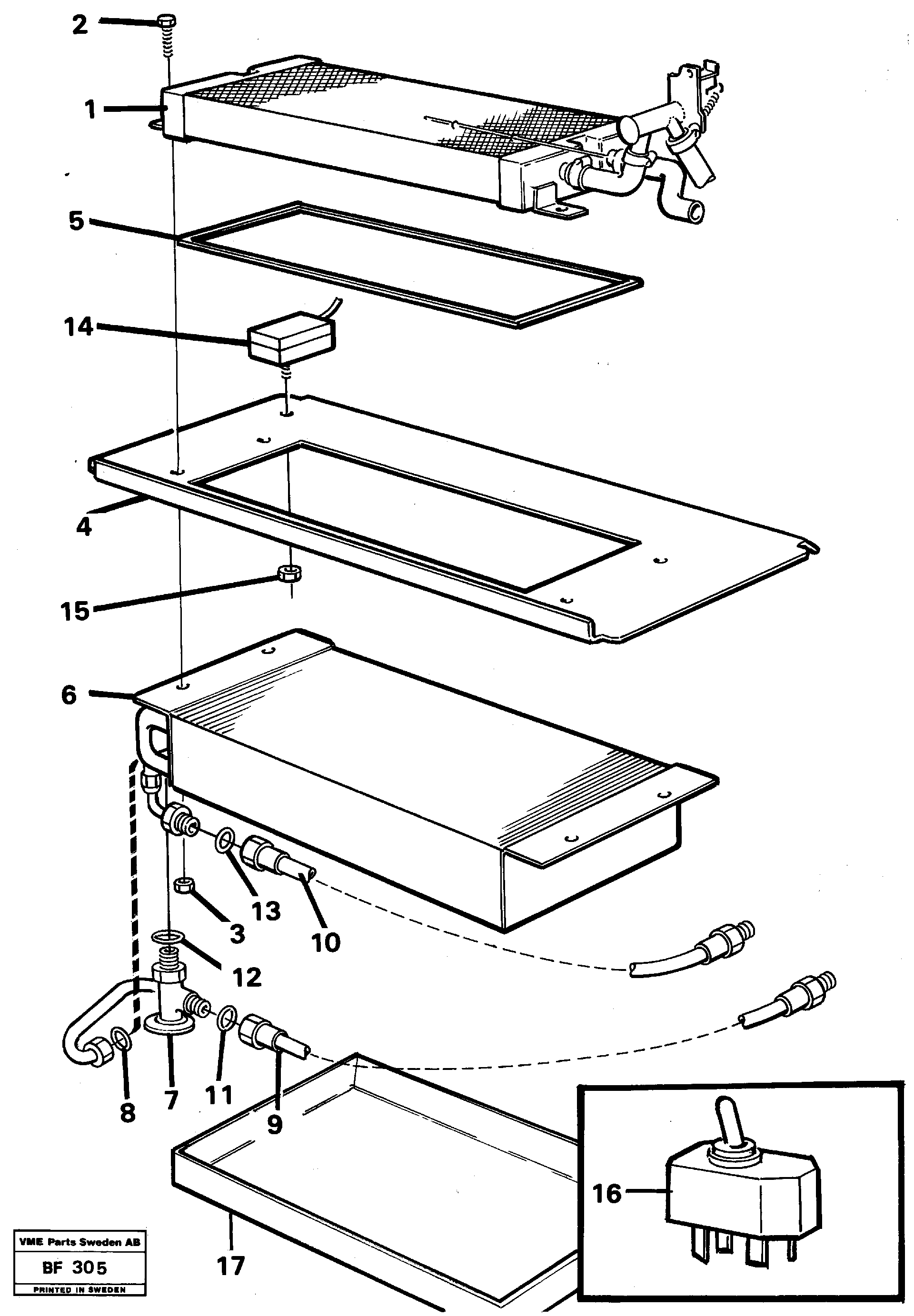 Air-conditioning conditioning unit  98778 — volvo parts diagram