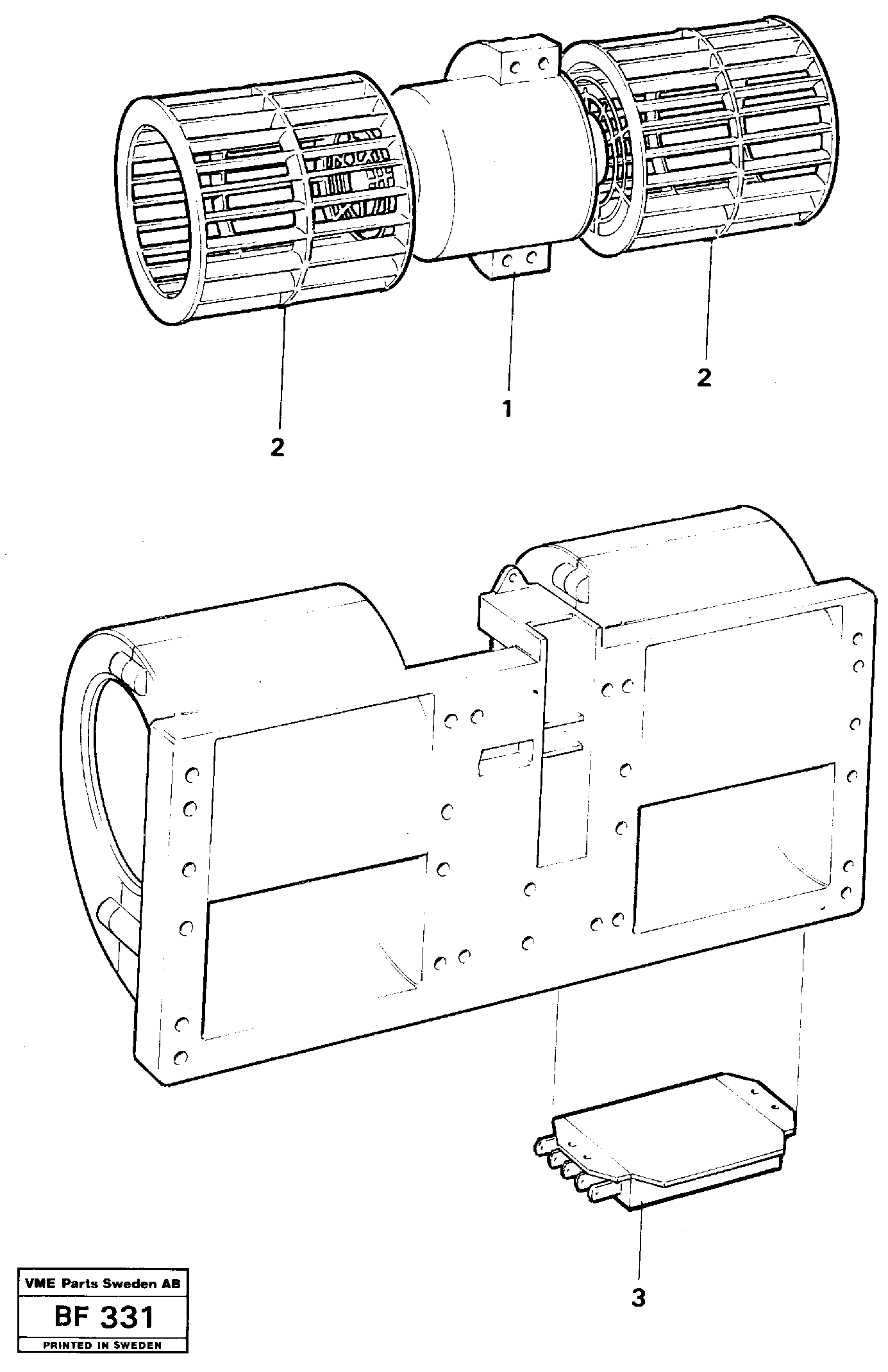 Fan  CAB 1543 - — volvo parts diagram