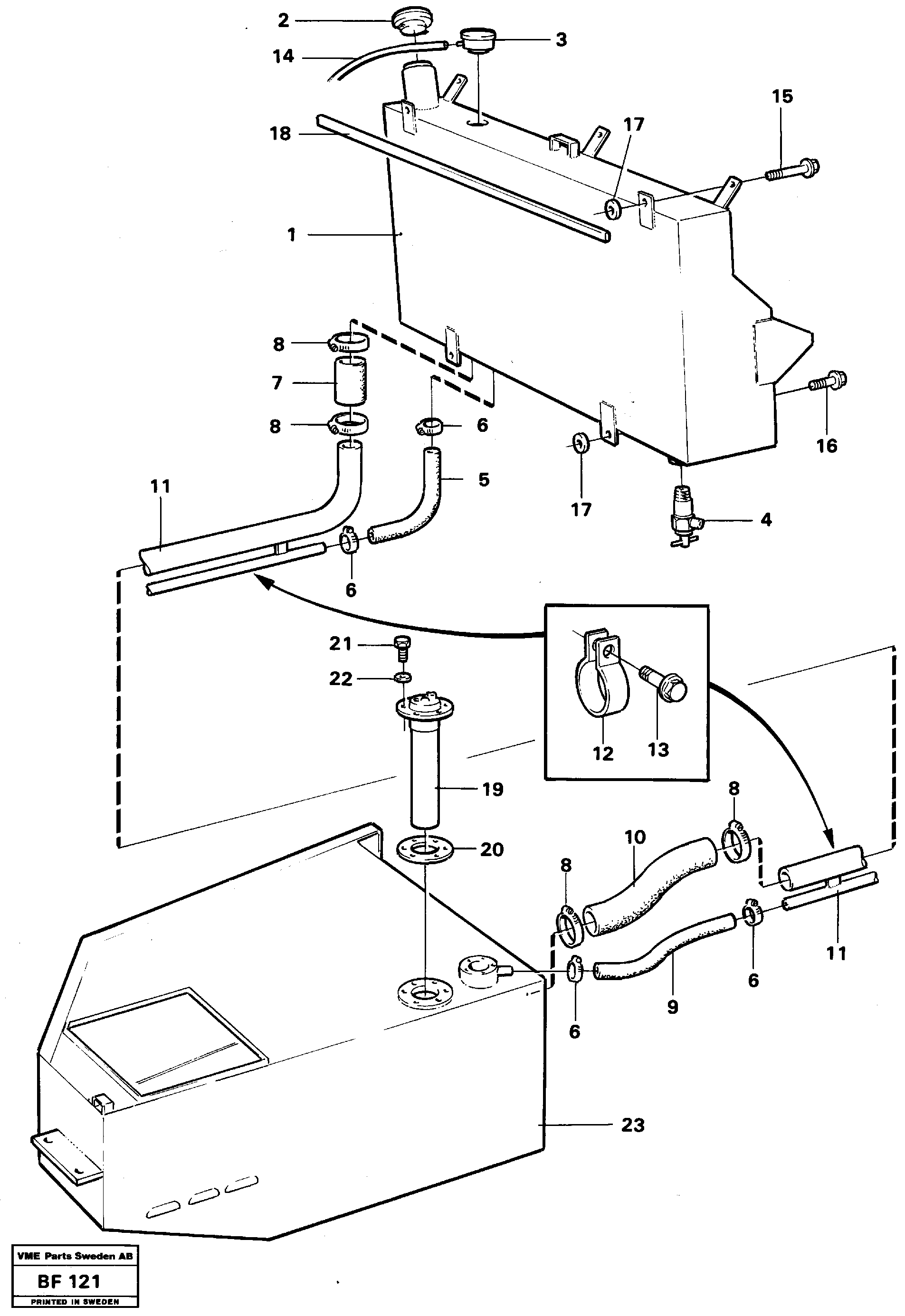 Fuel tank — volvo parts diagram