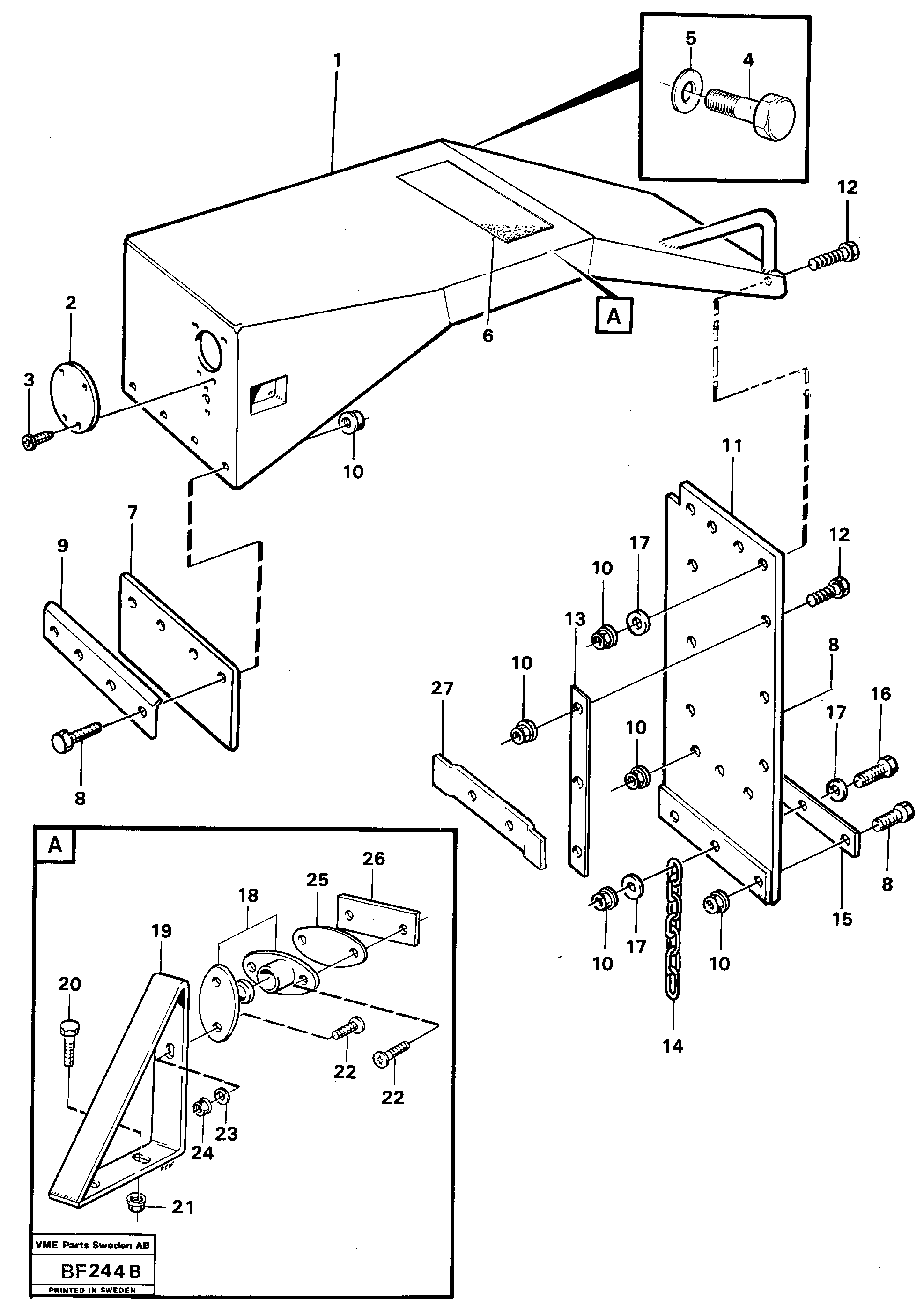 Mudguards and splash guard — volvo parts diagram