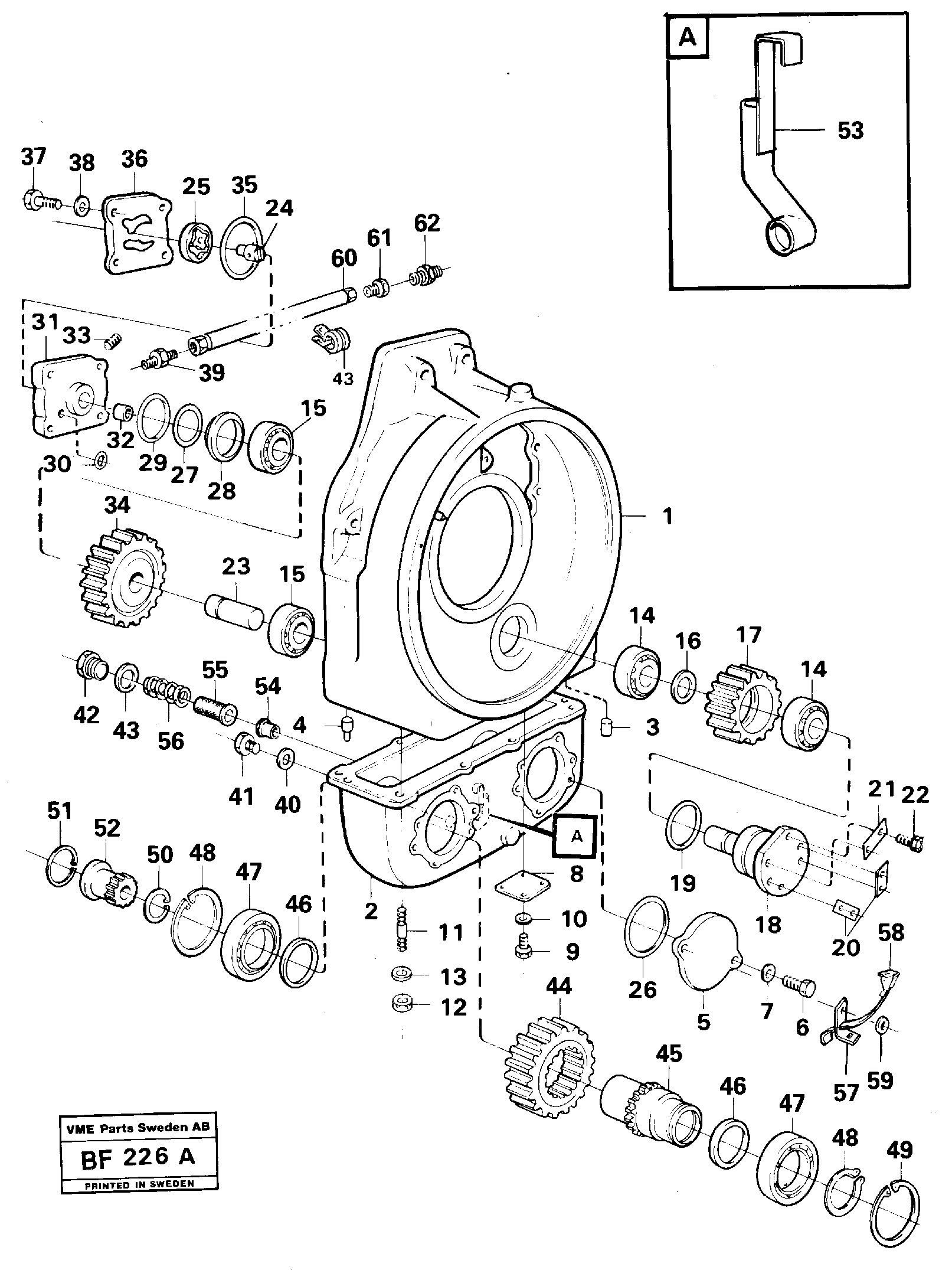 Pump drive — volvo parts diagram