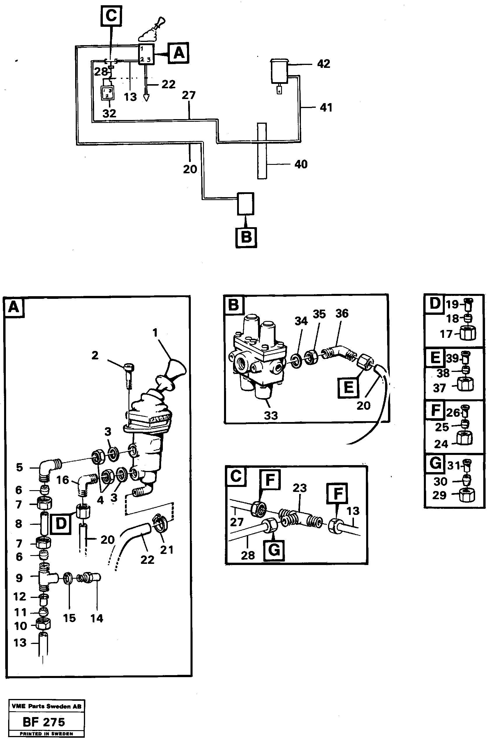 Parking brake — volvo parts diagram