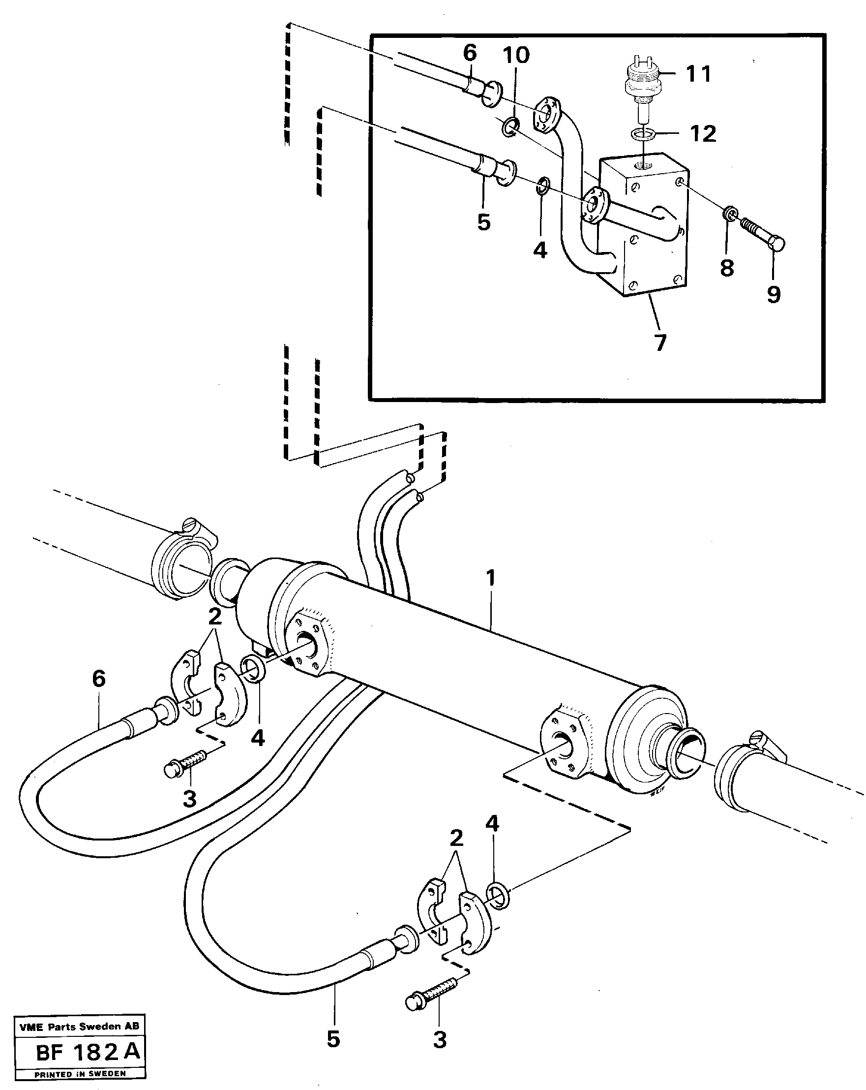 Oil cooler — volvo parts diagram