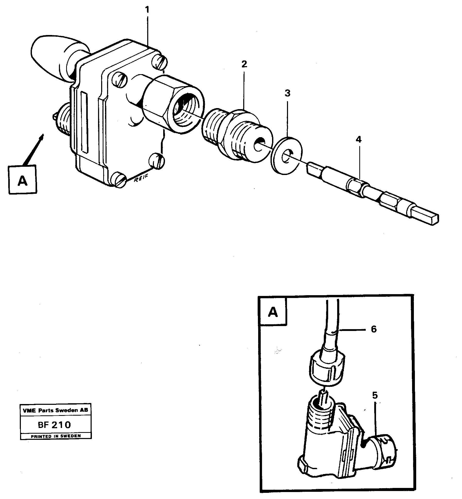 Speedometer drive — volvo parts diagram