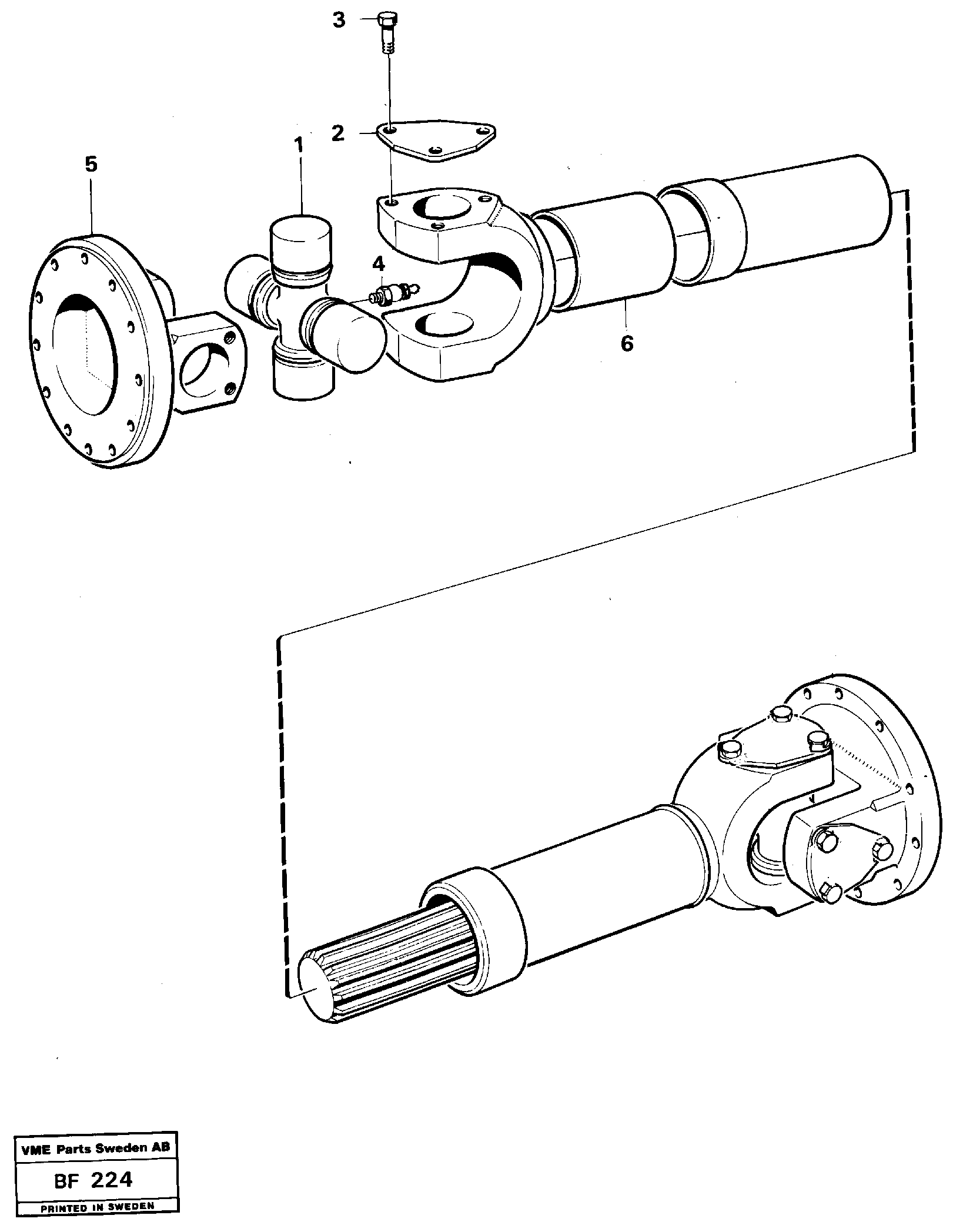 Propeller shaft — volvo parts diagram