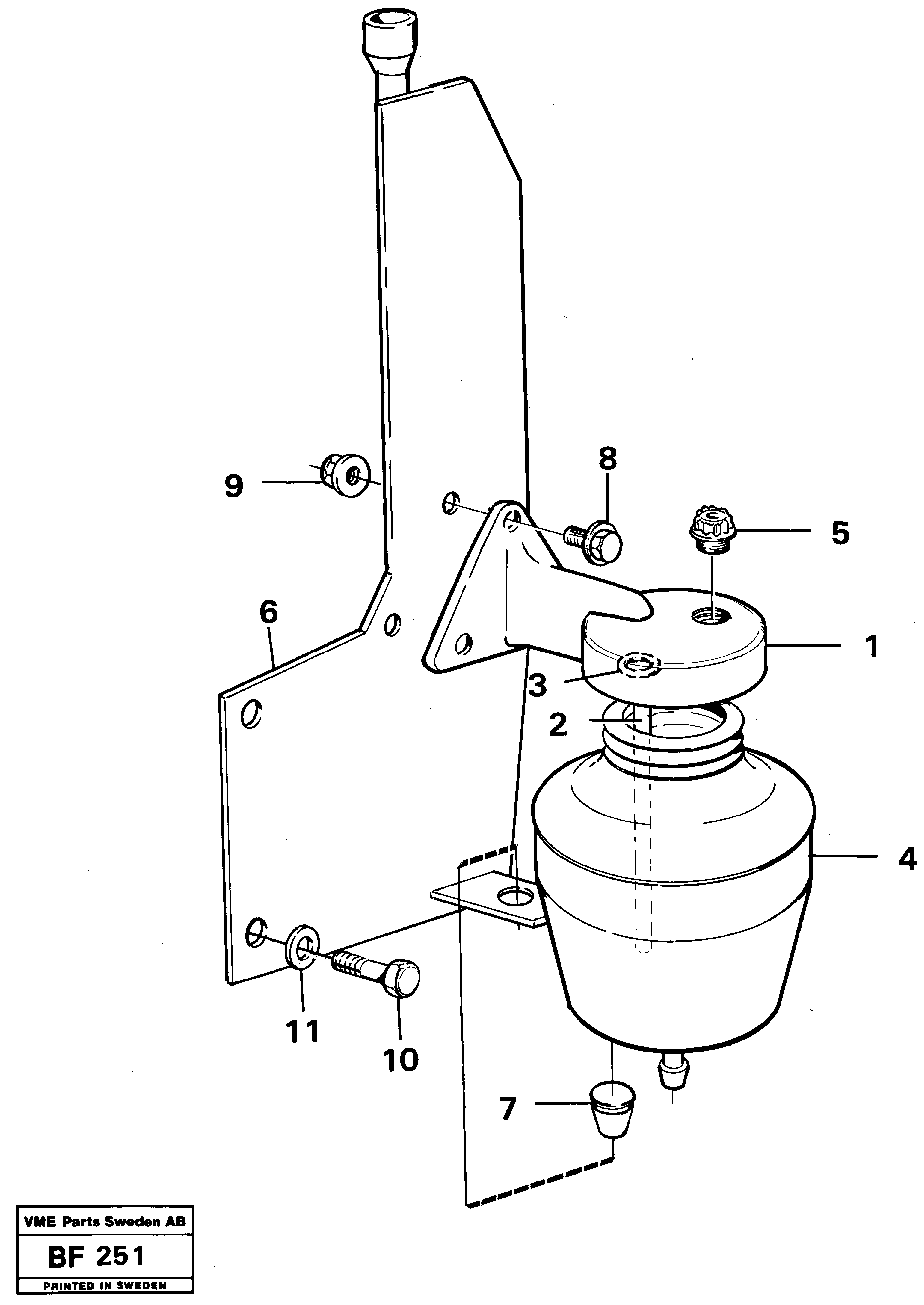 Anti-freeze reservoir — volvo parts diagram