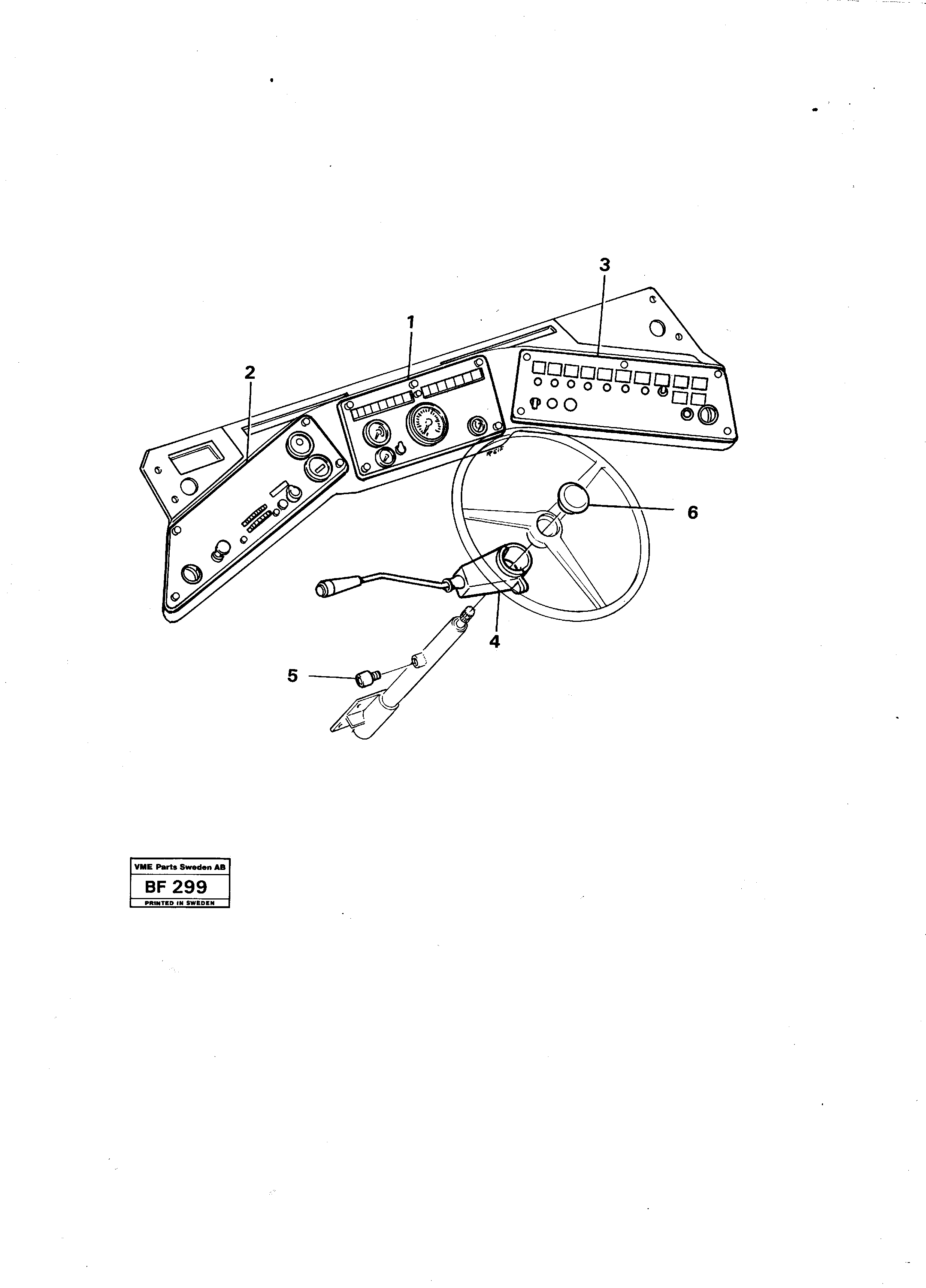 Instrument panel — volvo parts diagram