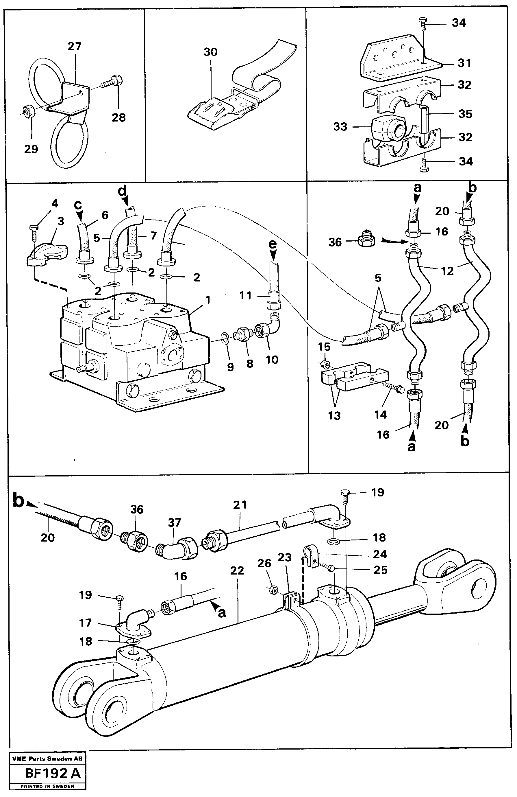 Tipping system — volvo parts diagram