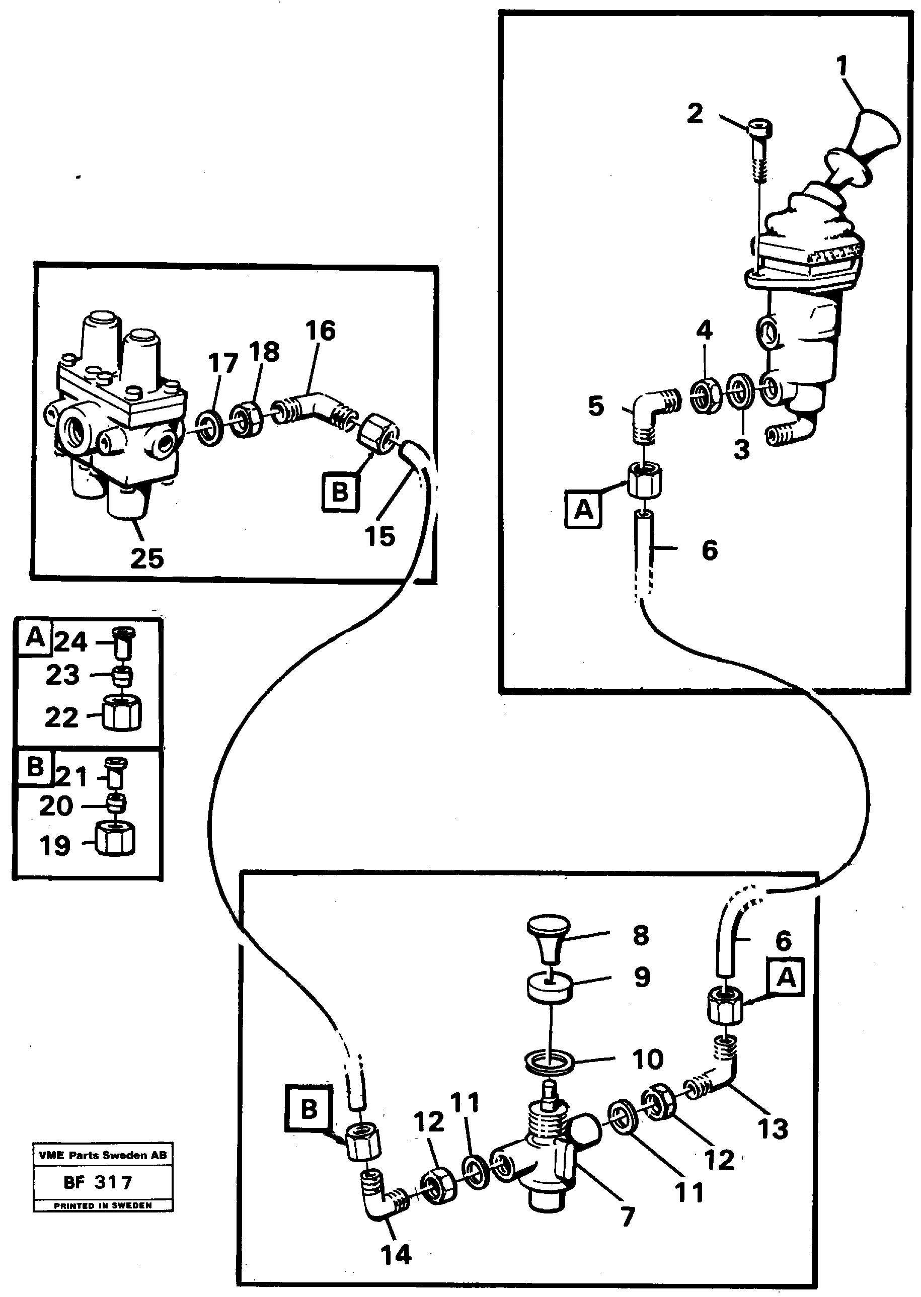 Block.valve, Park.brake  91580 — volvo parts diagram