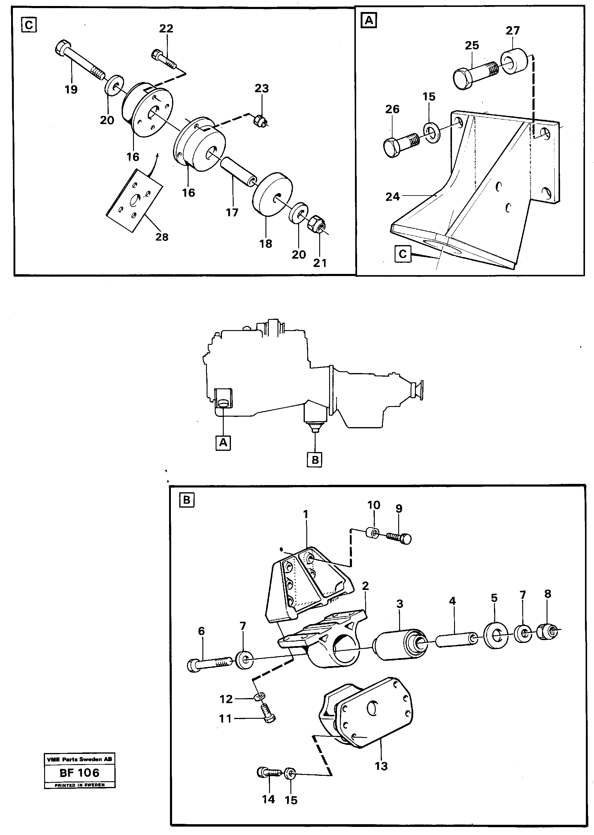 Engine mounting — volvo parts diagram